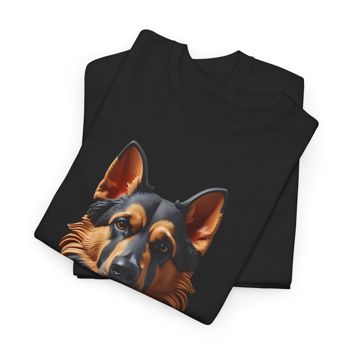 German Shepherd Lover Tee With 3D Design, Unisex Cotton Shirt, Dog T-Shirt, Pet Lovers Gift, Animal Enthusiast Apparel