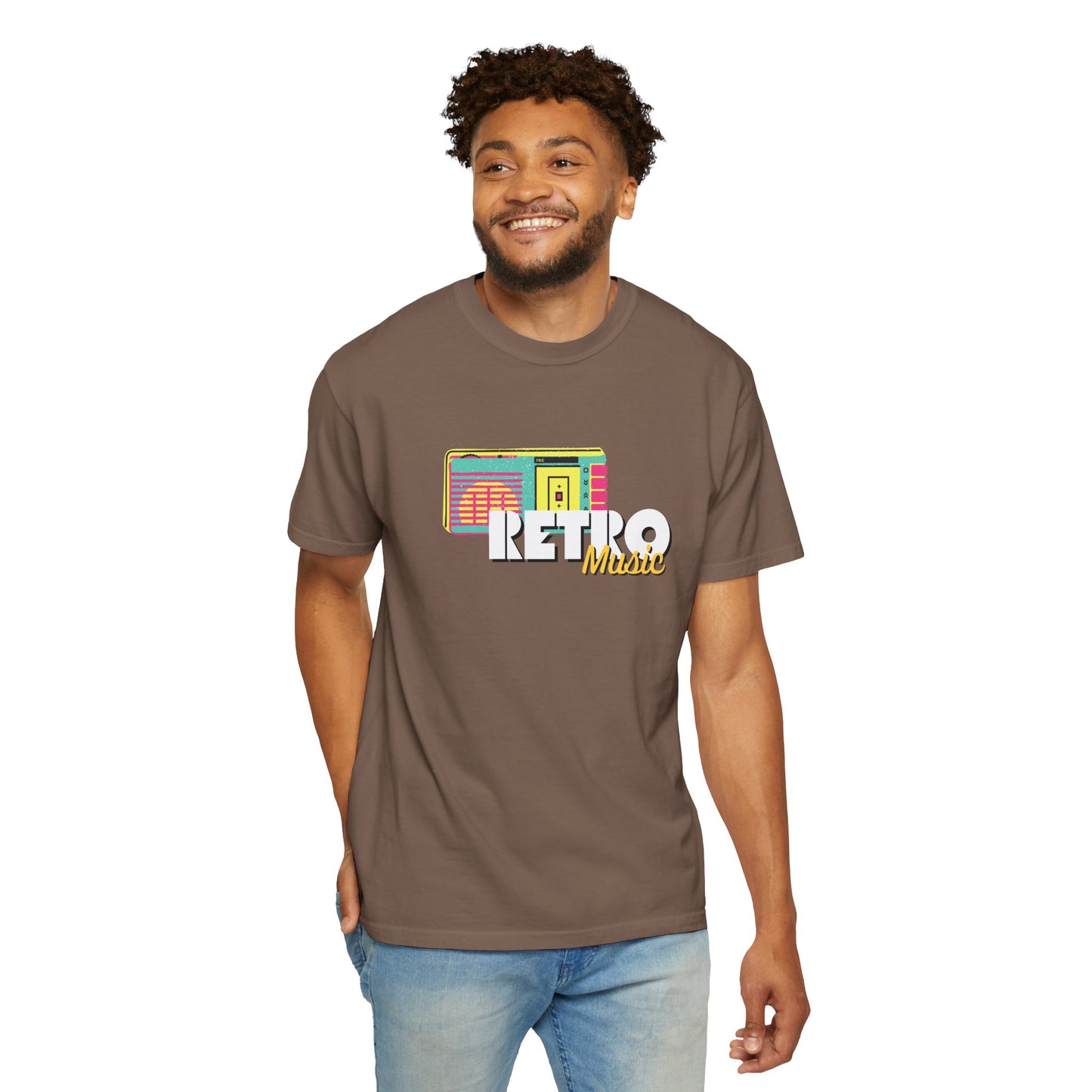Retro Music T-Shirt, Vintage Style Tee, Unisex Garment-Dyed Shirt, Perfect for Music Lovers, Great for Festivals and Gifts