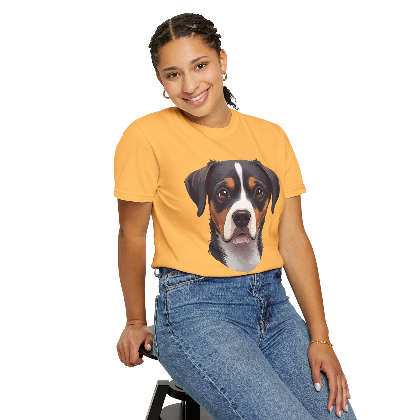 Unisex Tricolor Dog's 3D Design T-Shirt, Gift for Dog Owners, Animal Lover Apparel