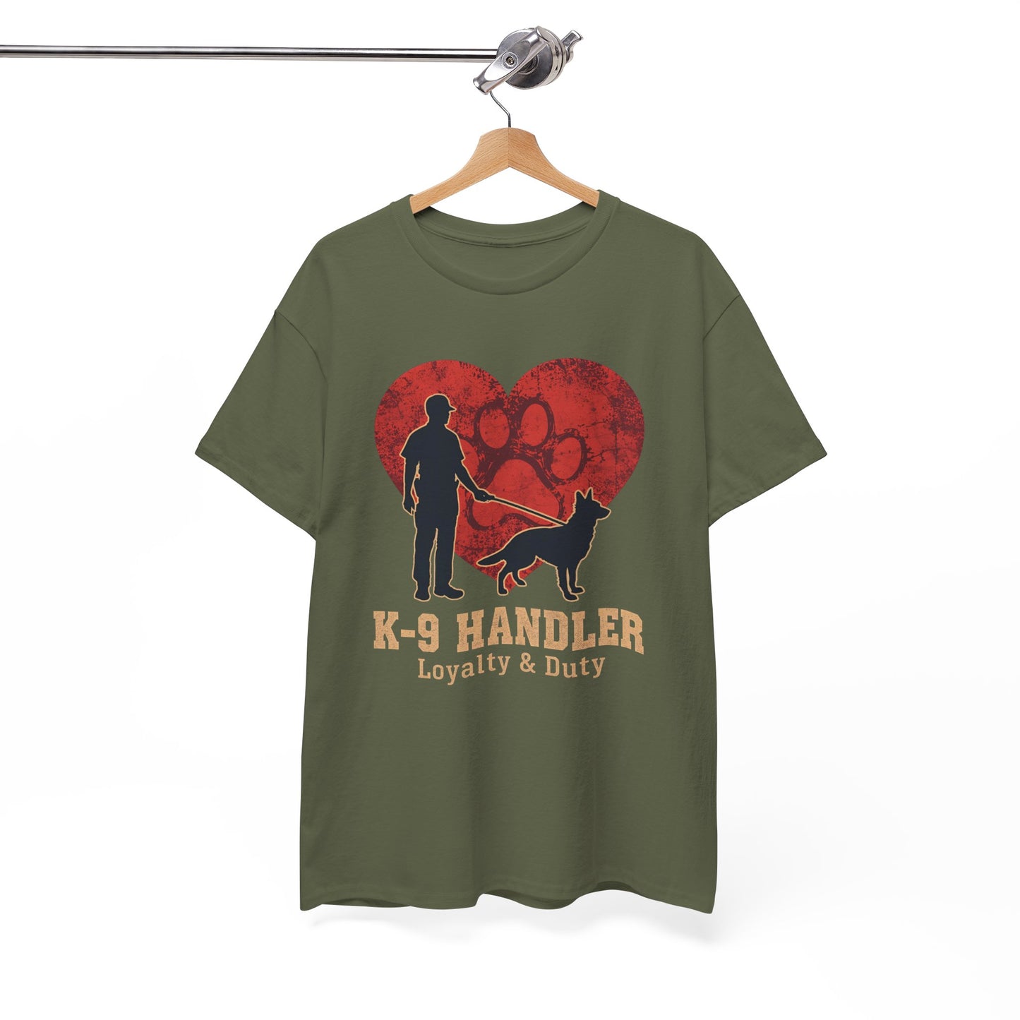 K-9 Handler Heart Tee - Loyalty & Duty, Dog Lover Gift, Pet Owner Apparel
