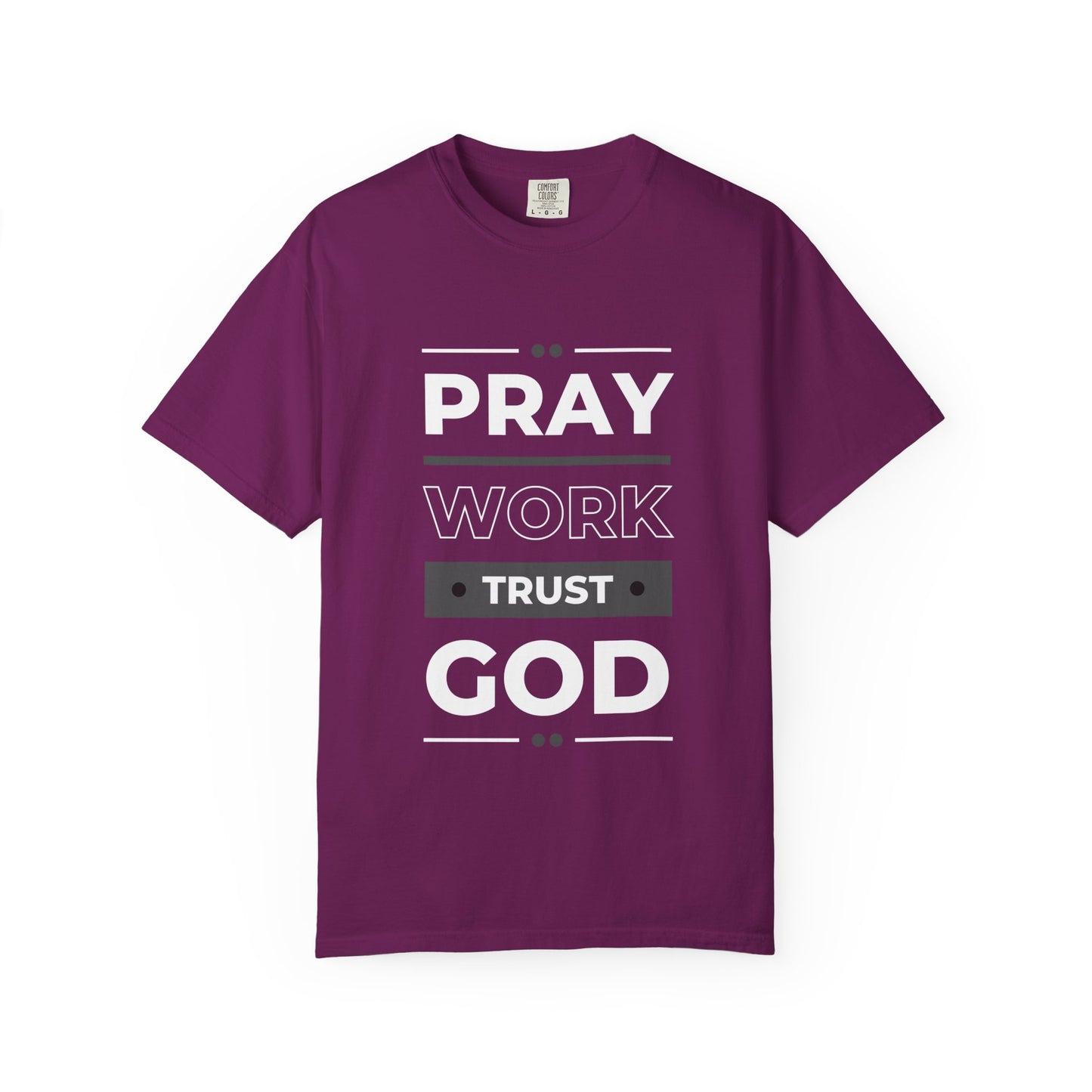 Faith-Inspired Garment-Dyed T-shirt, Inspirational Tee, God Trust Shirt, Religious Apparel, Motivational Gift, Unisex Fashion