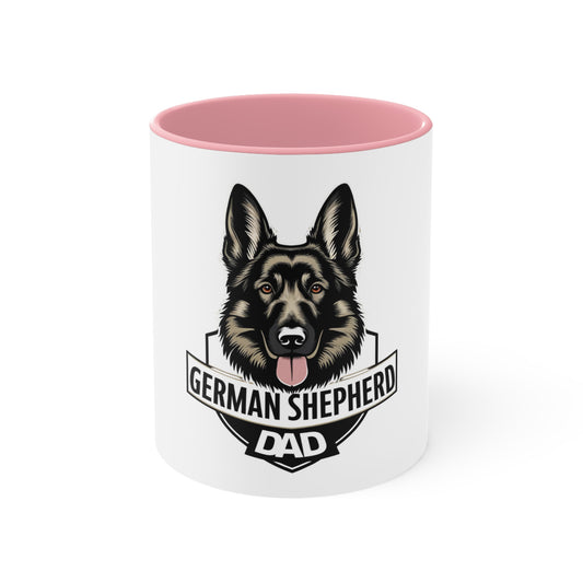 German Shepherd Accent Dad Mug - Perfect Gift for Pet Lovers, Dog Dads, Coffee Lovers, Father's Day, Birthdays, Animal Lovers