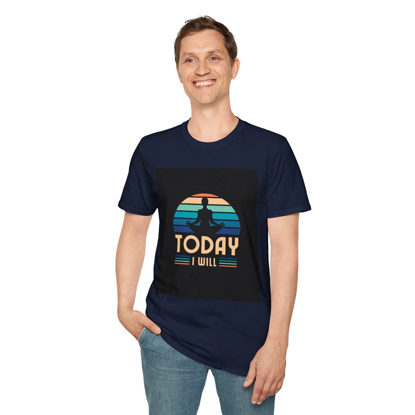 Mindfulness Motivation Unisex T-Shirt, Positive Quote Today I Will Shirt, Inspirational Graphic Tee, Yoga Apparel, Gift for Meditation Lovers
