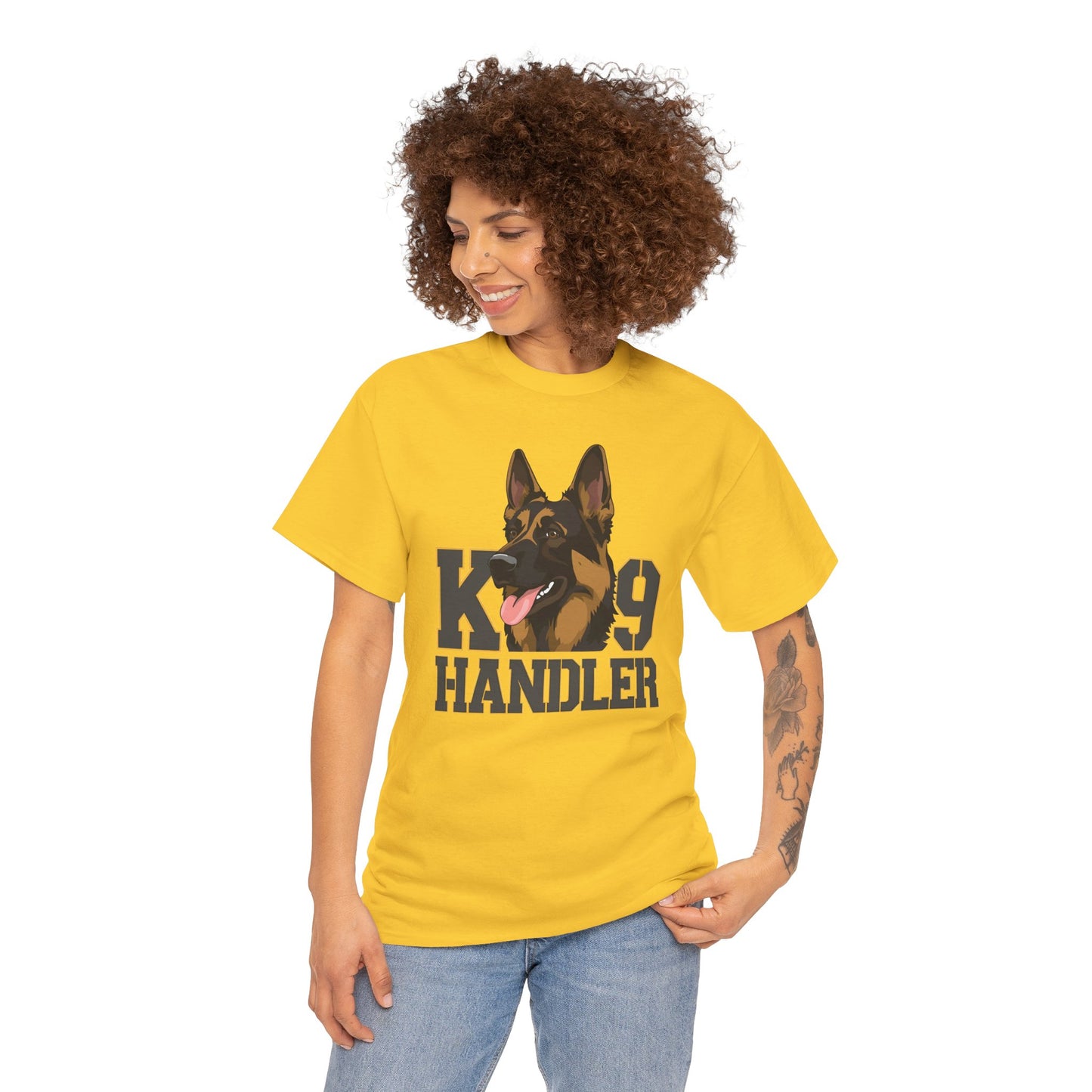 German Shepherd K9 Handler Tee, Perfect for Dog Lovers, Gift for Pet Owners, Unisex Cotton T-Shirt