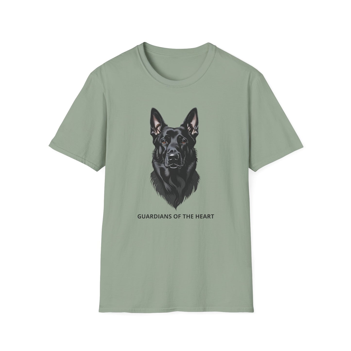 Guardians of the Heart Black German Shepherd T-Shirt, Dog Lover Shirt, Pet Memorial Tee, Unisex Animal T-Shirt, Gift for Dog Owners