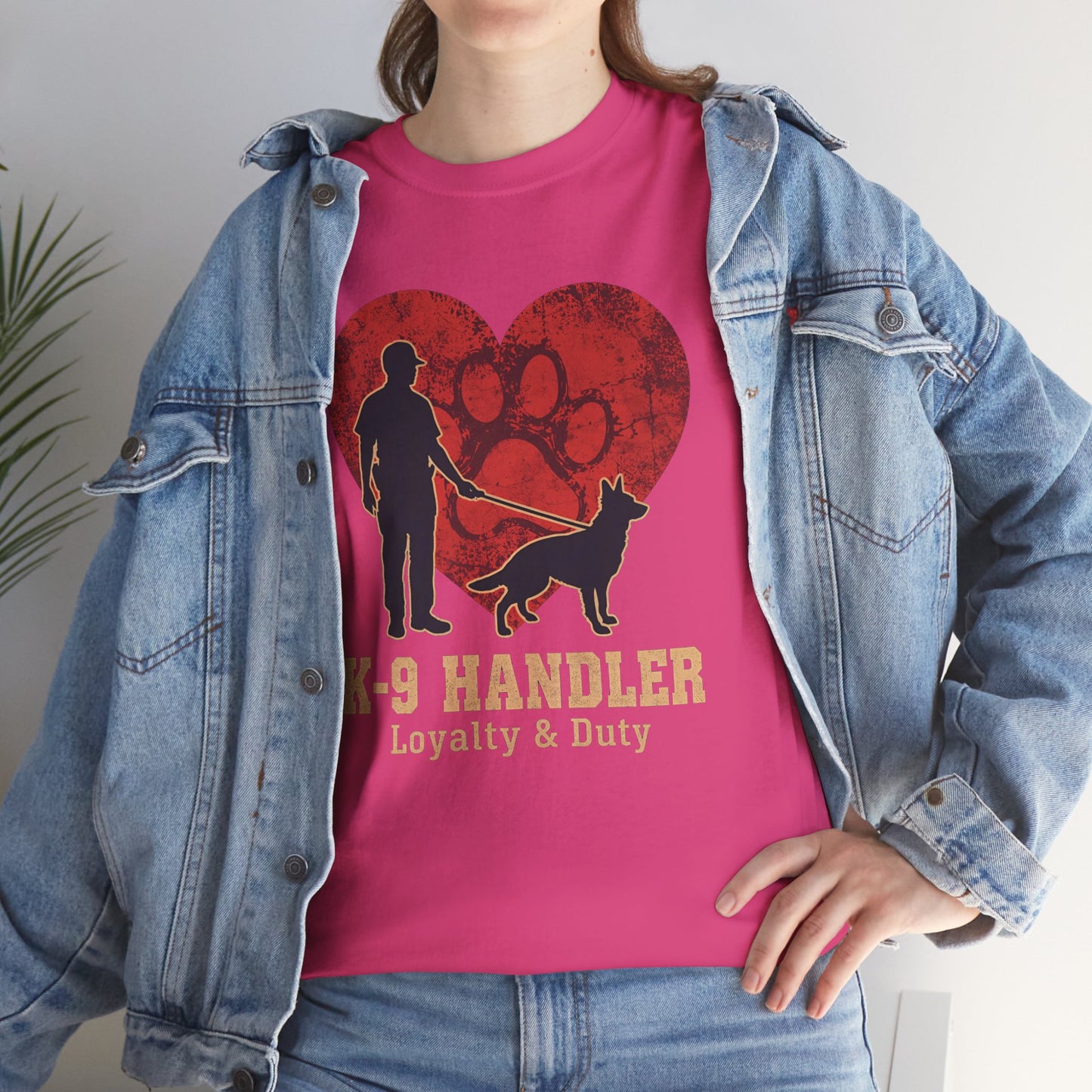 K-9 Handler Heart Tee - Loyalty & Duty, Dog Lover Gift, Pet Owner Apparel