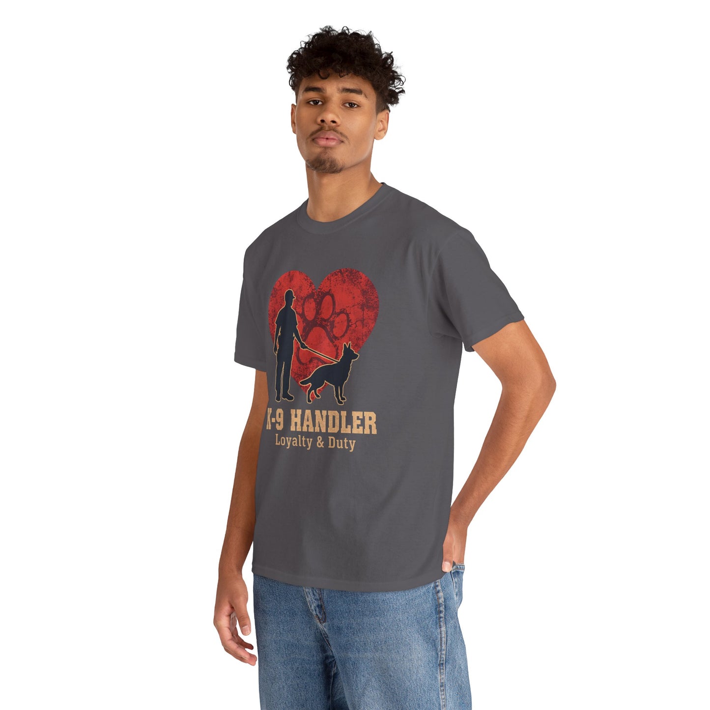 K-9 Handler Heart Tee - Loyalty & Duty, Dog Lover Gift, Pet Owner Apparel