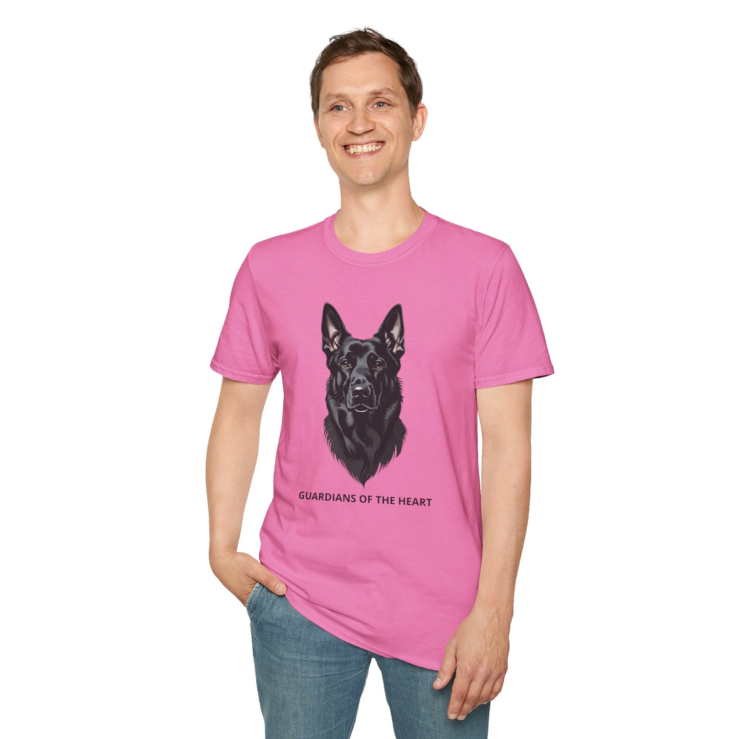 Guardians of the Heart Black German Shepherd T-Shirt, Dog Lover Shirt, Pet Memorial Tee, Unisex Animal T-Shirt, Gift for Dog Owners