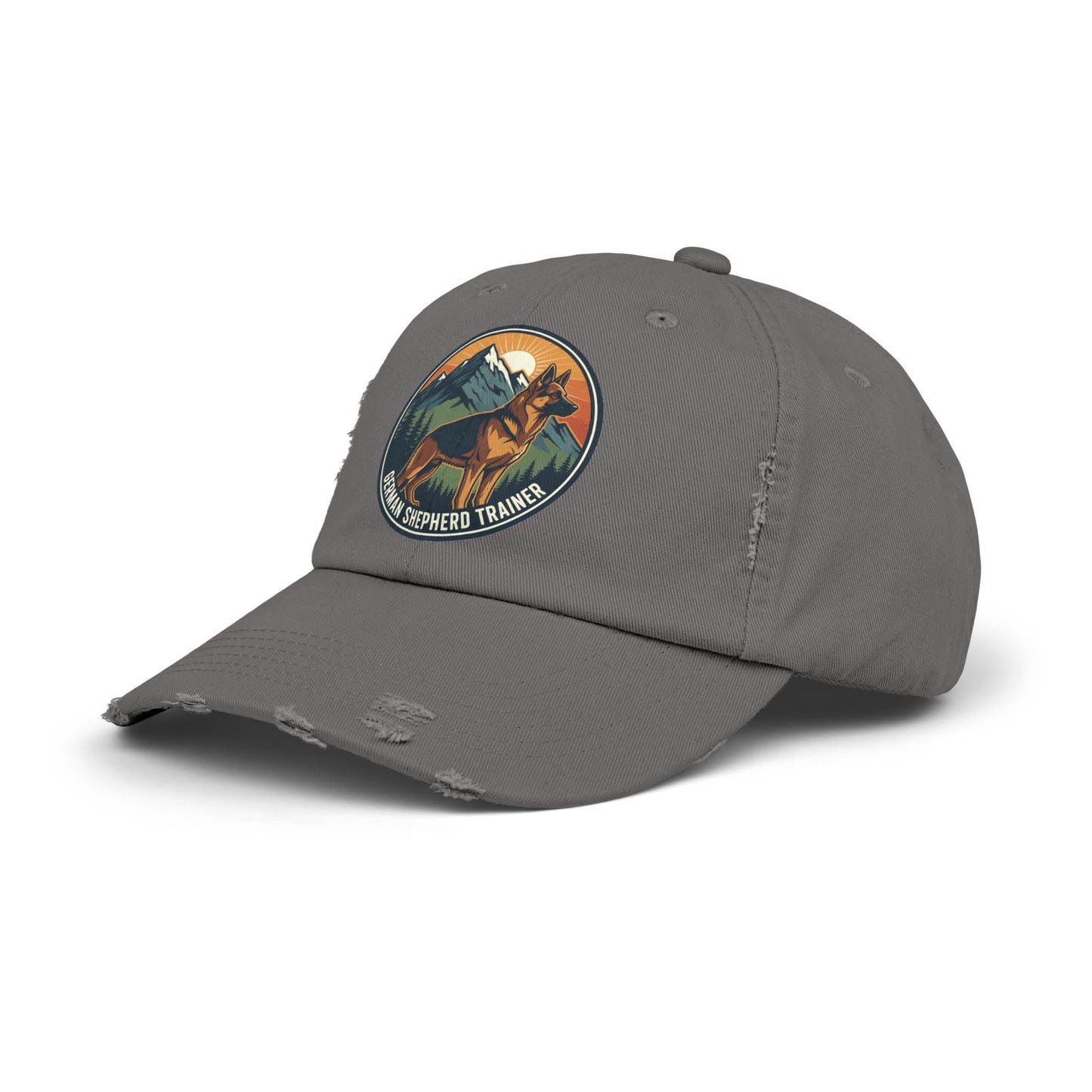 German Shepherd Trainer Cap | Distressed Hat for Dog Lovers | Perfect Gift for Pet Trainers