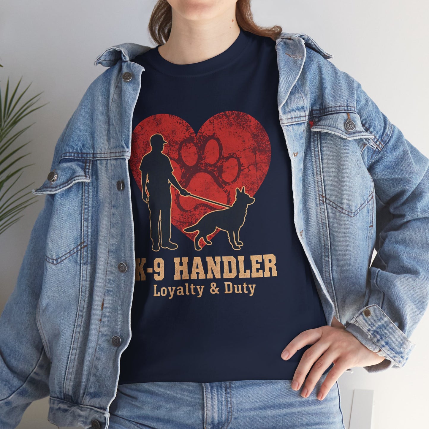 K-9 Handler Heart Tee - Loyalty & Duty, Dog Lover Gift, Pet Owner Apparel