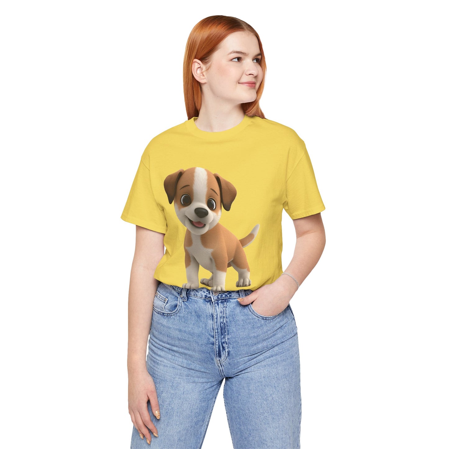 Cute Dog 3D Graphic Tee, Fun Animal Shirt, Dog Lover Gift, Playful Fashion Statement