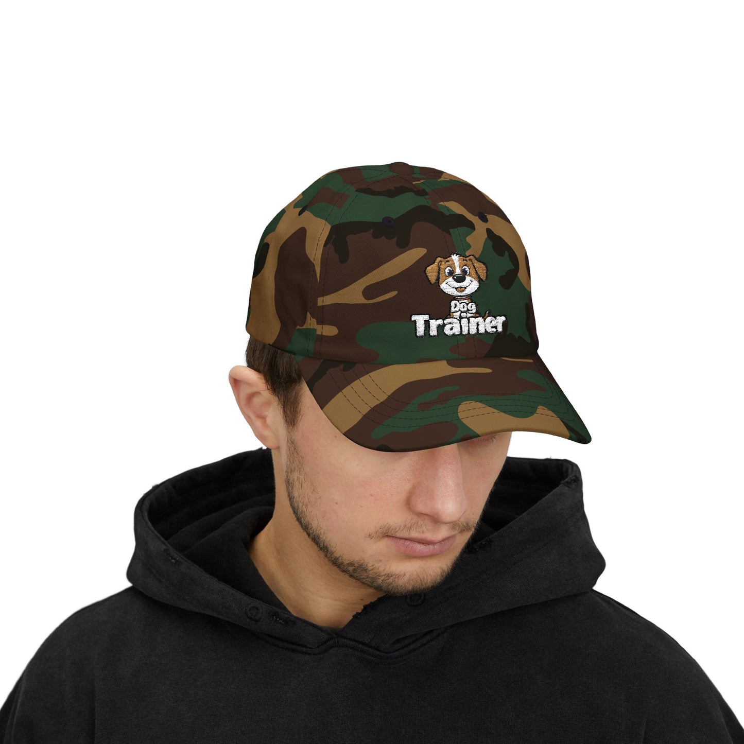Embroidered Dog Trainer Classic Dad Cap Featuring a Cute Funny Dog  | Dog-themed Accessories