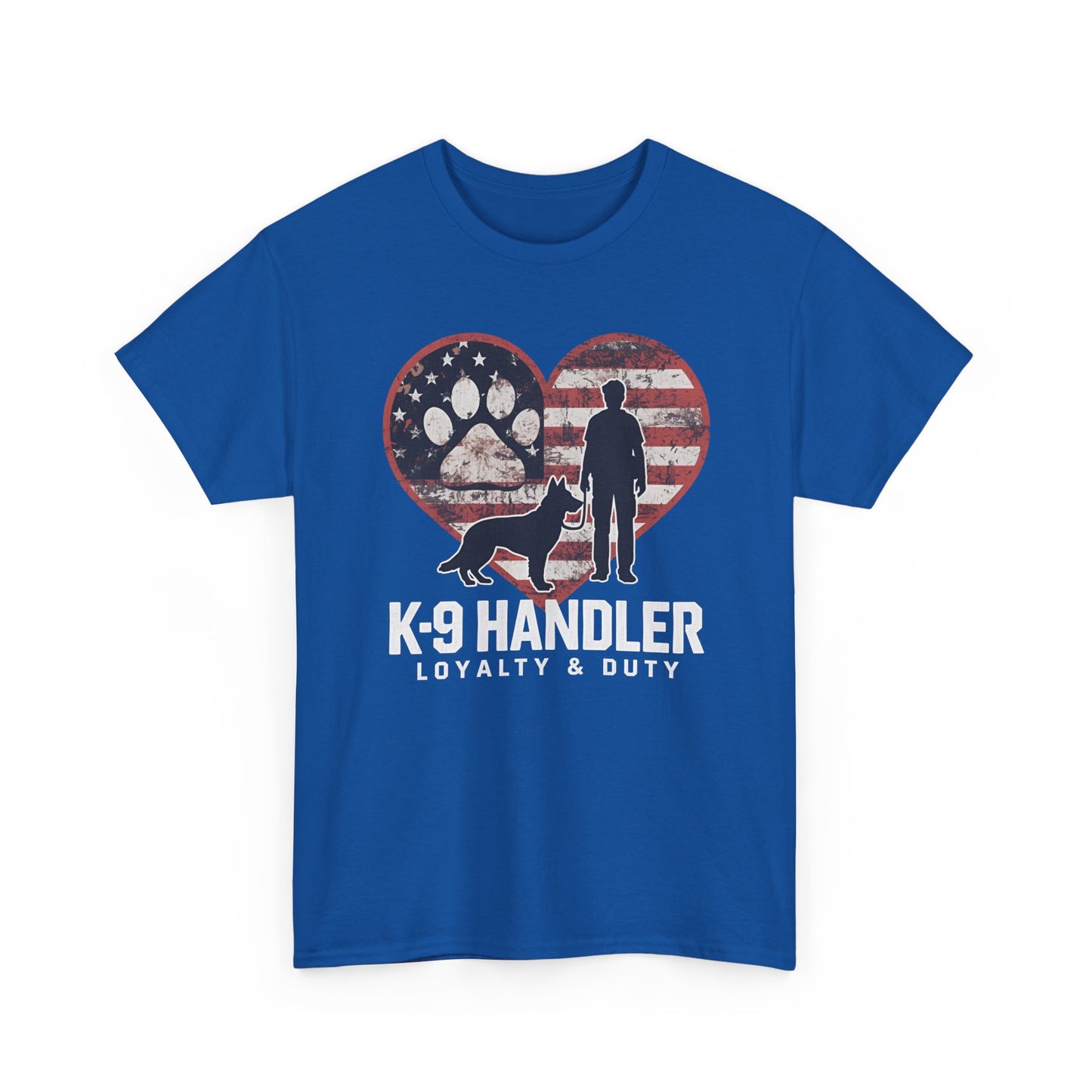 K-9 Handler Heart Tee | Loyalty & Duty T-Shirt | Dog Lover Gift, Police Support Shirt
