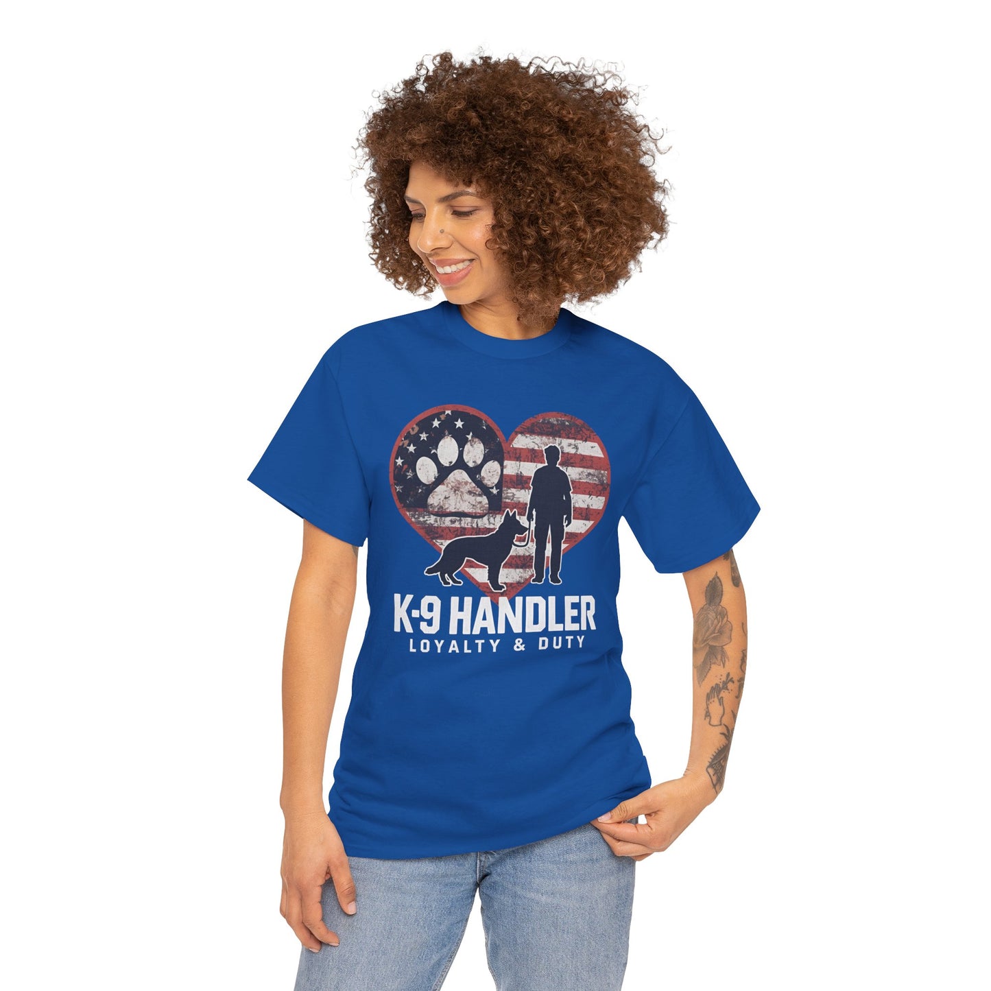 K-9 Handler Heart Tee | Loyalty & Duty T-Shirt | Dog Lover Gift, Police Support Shirt