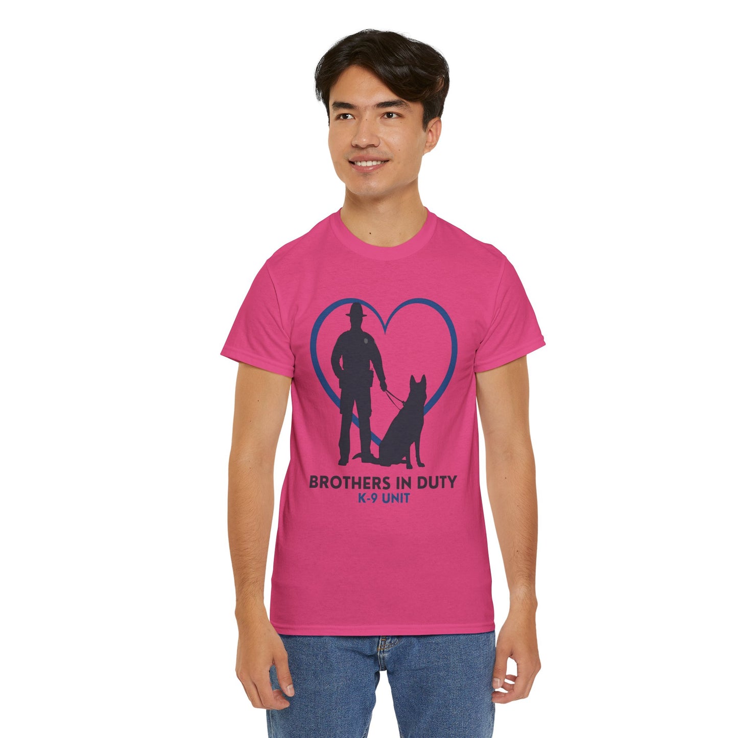 Heartfelt K-9 Unit Tee - Brothers In Duty | Police Officer Gift, Dog Lover Shirt, Law Enforcement Apparel