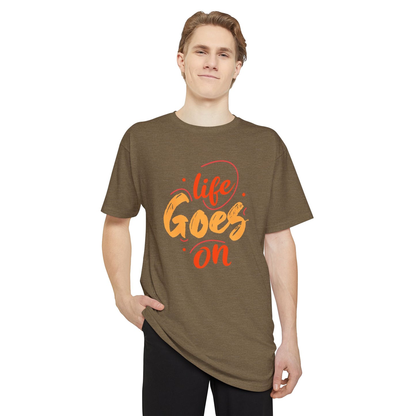 Inspirational Unisex Urban Tee - 'Life Goes On', Casual Streetwear, Gift for Friends, Motivational Outfit, Comfortable Daily Wear