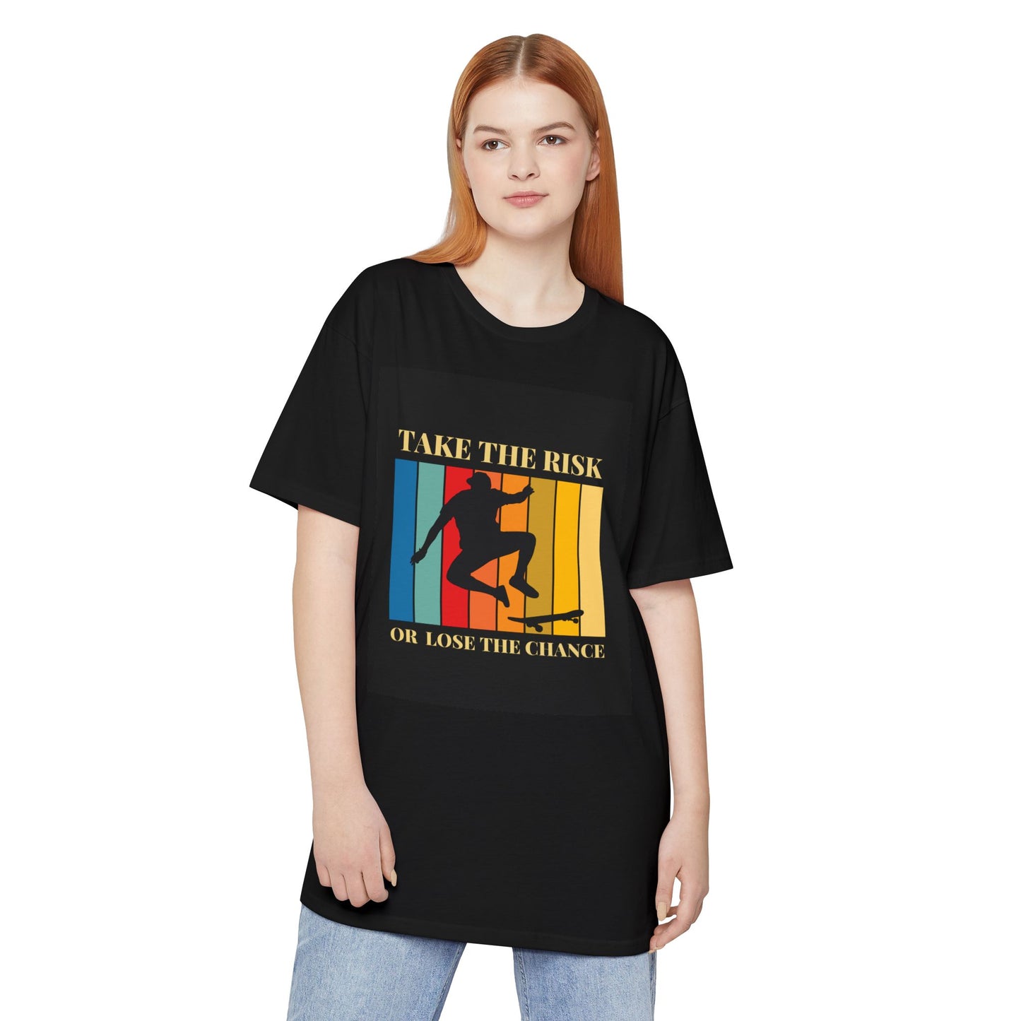 Take the Risk Urban Tee - Inspirational Skate T-Shirt, Street Style Shirt, Unisex Graphic Tee, Gift for Skaters, Casual Everyday Wear