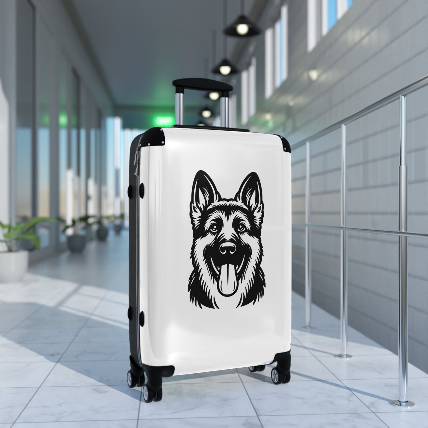 Dog Lover's Rolling Suitcase with German Shepherd Design
