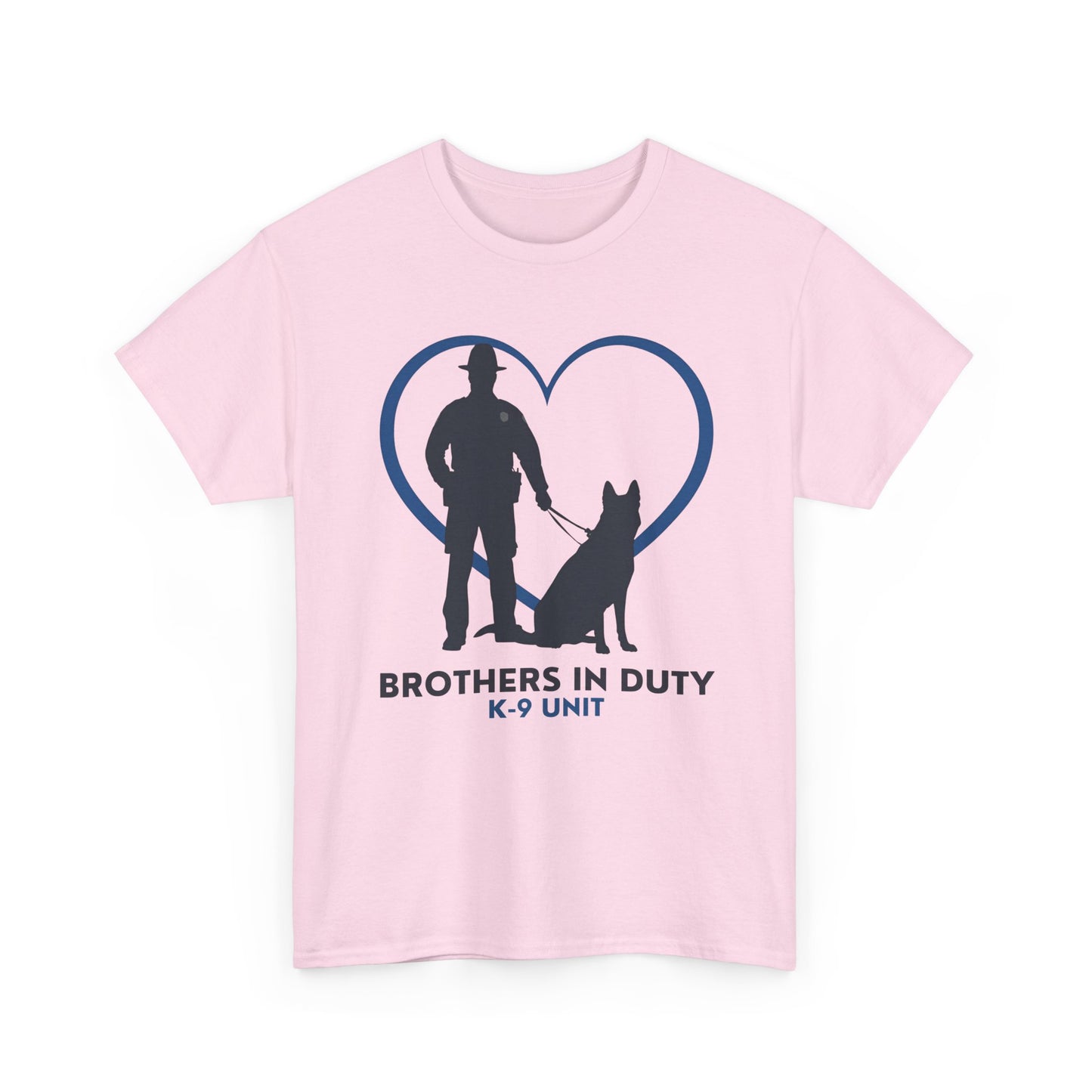 Heartfelt K-9 Unit Tee - Brothers In Duty | Police Officer Gift, Dog Lover Shirt, Law Enforcement Apparel