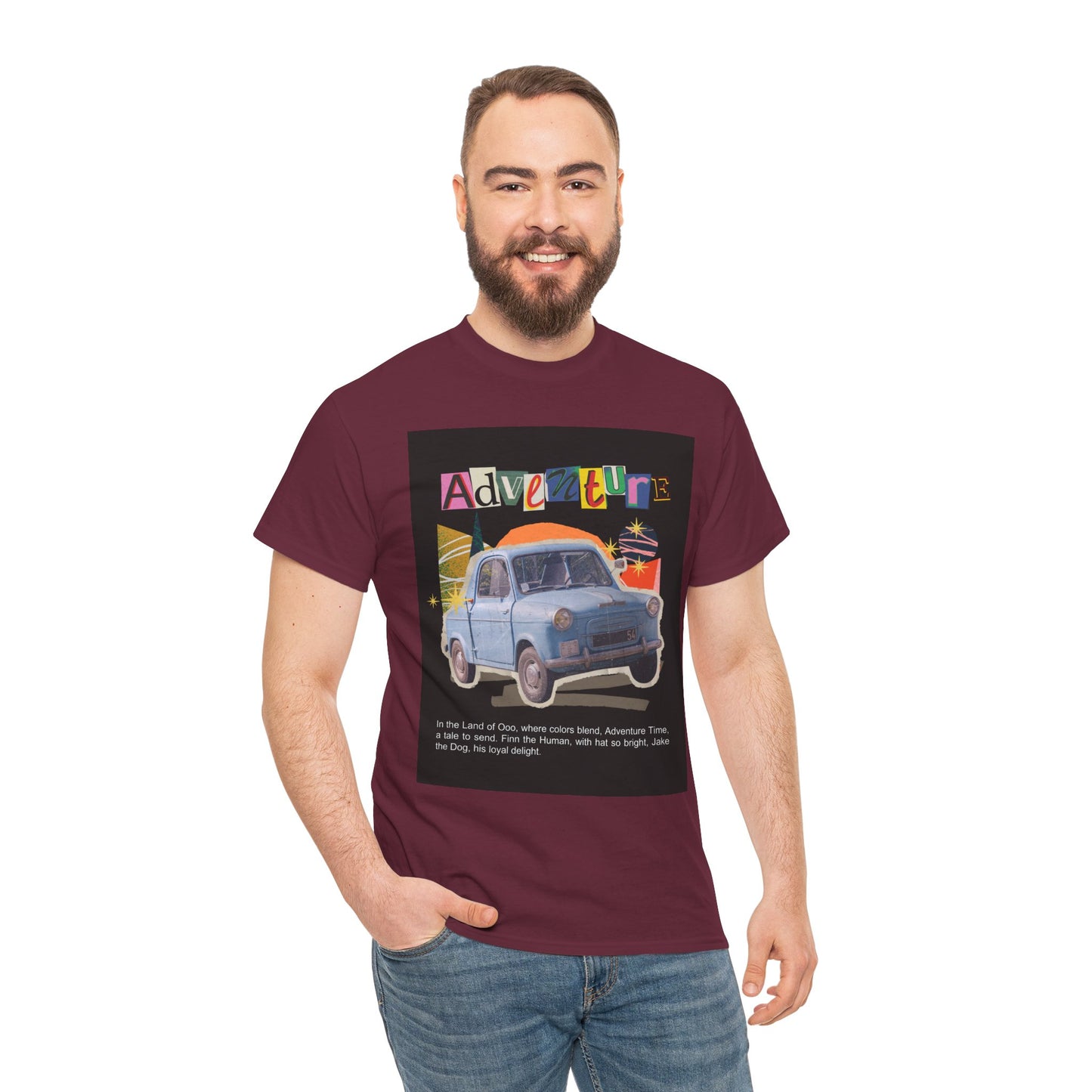 Adventure-Themed Unisex Cotton Tee, Retro Car Graphic Tee, Travel T-Shirt, Gift for Adventurers, Vintage Exploration Top