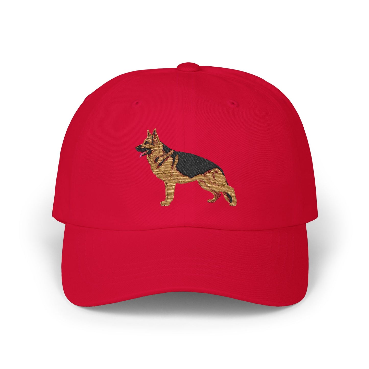 Embroidered Dog Dad Cap - German Shepherd Standing in a Show Stance