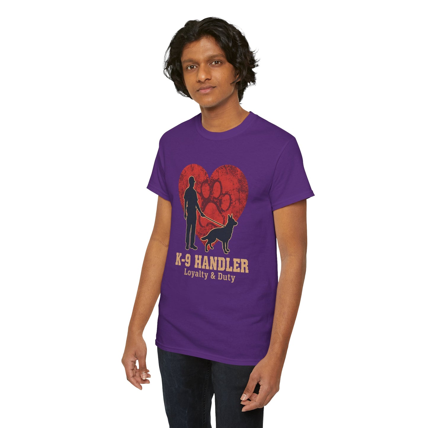 K-9 Handler Heart Tee - Loyalty & Duty, Dog Lover Gift, Pet Owner Apparel