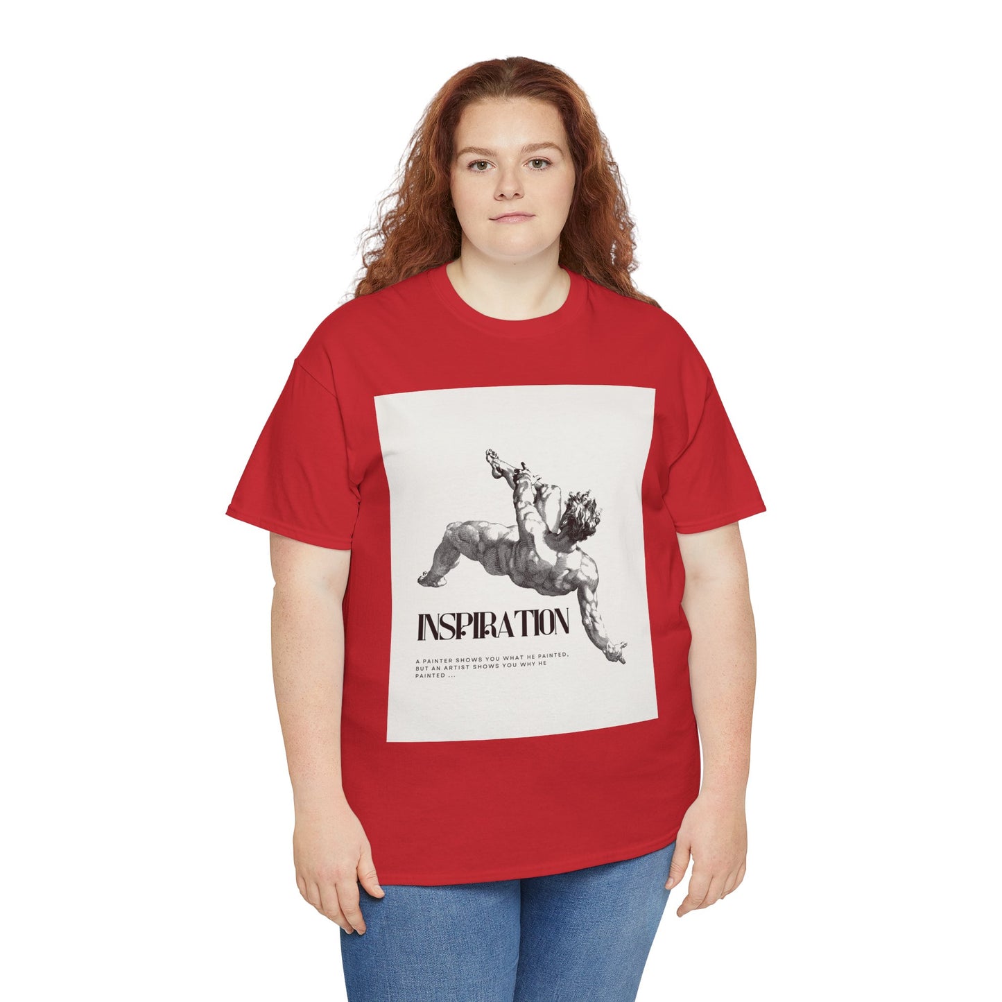 Inspiration Unisex Heavy Cotton Tee, Motivational Shirt, Gift for Artists, Casual Wear, Quote T-Shirt, Birthday Gift