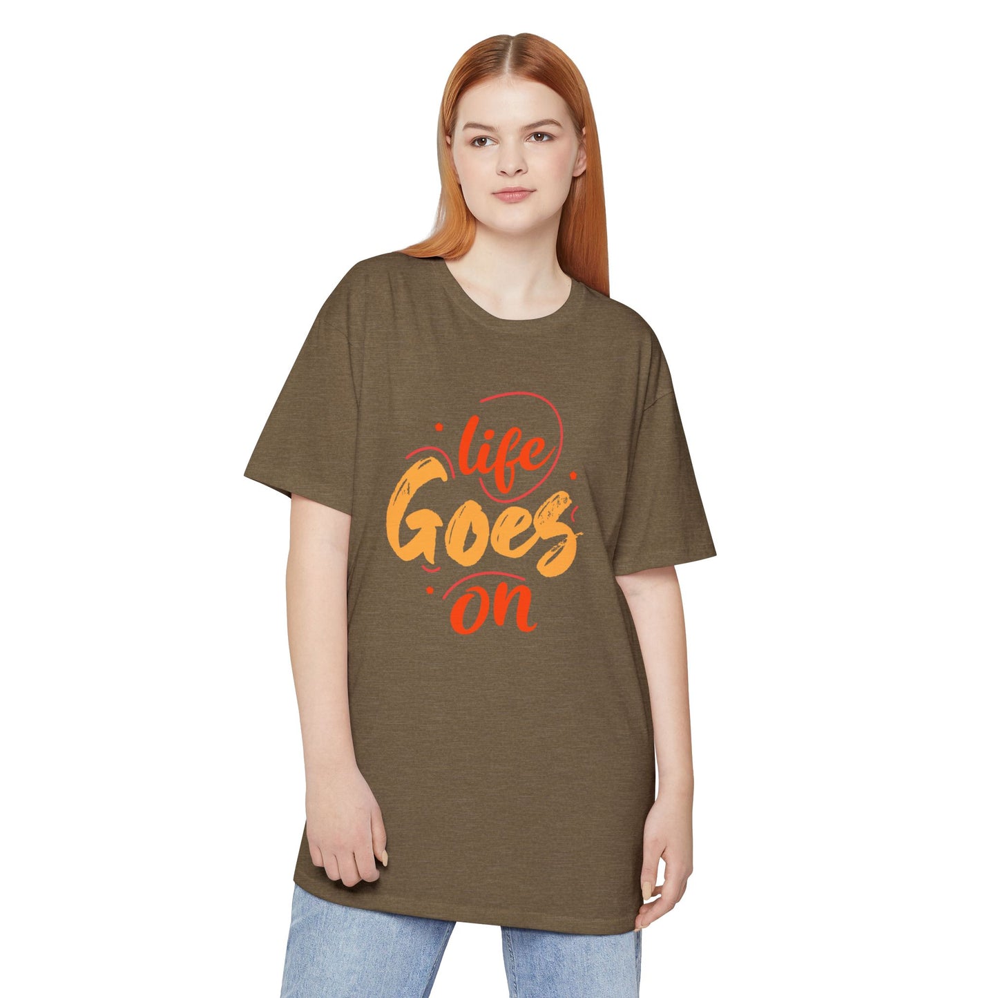 Inspirational Unisex Urban Tee - 'Life Goes On', Casual Streetwear, Gift for Friends, Motivational Outfit, Comfortable Daily Wear