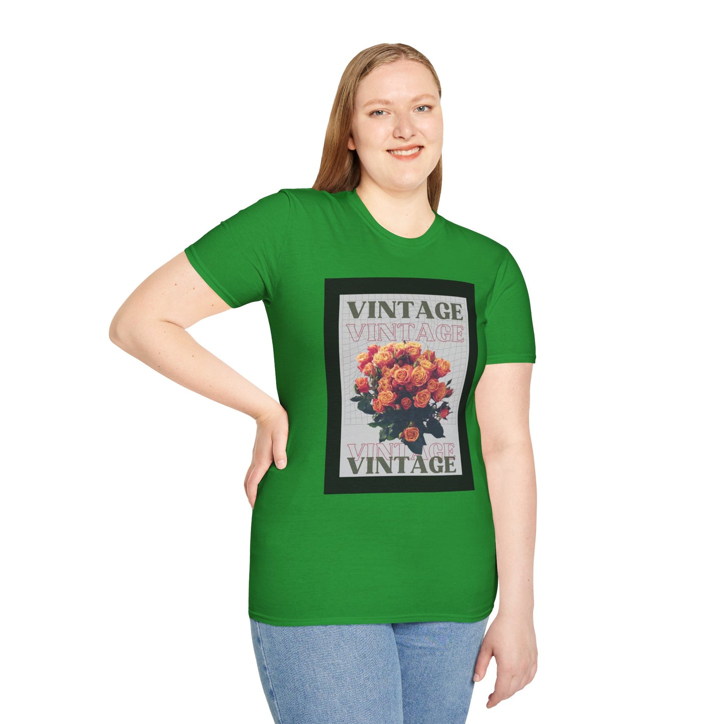 Vintage Floral Graphic Unisex T-Shirt, Retro Tee, Casual Wear, Gift for Her, Vintage Aesthetic, Flower Print Shirt