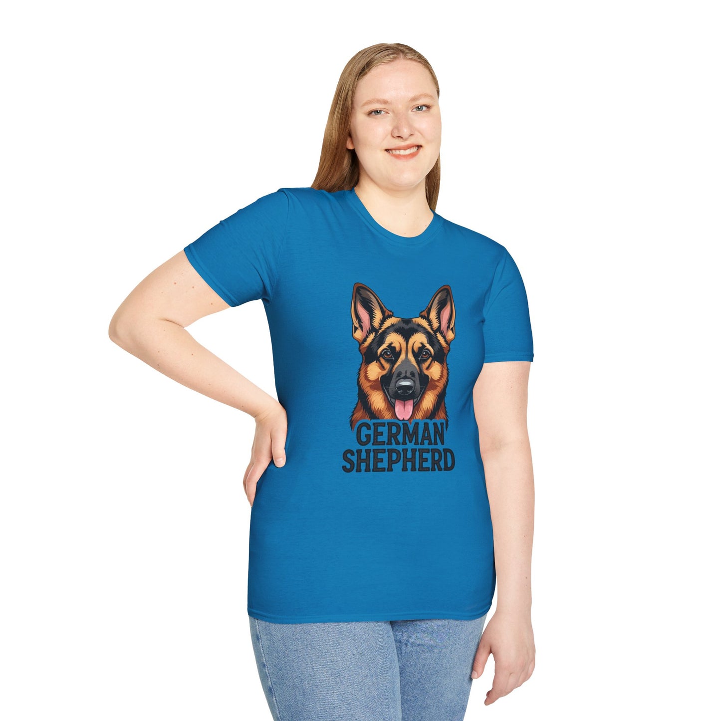 German Shepherd Unisex T-Shirt, Dog Lover Gift, Pet Parent Apparel, Cute Animal Shirt, Birthday Gift Idea, Casual Wear