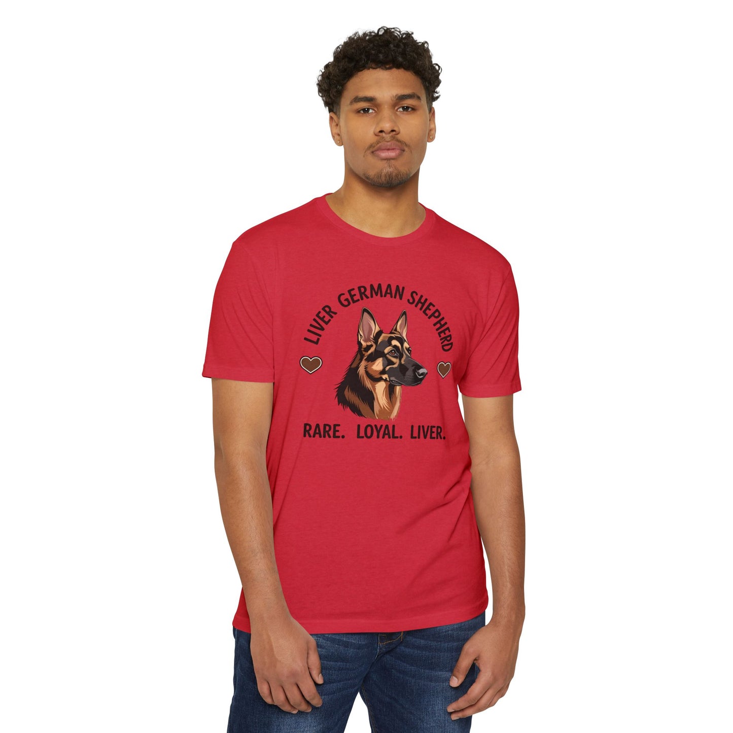 Liver German Shepherd T-Shirt - Rare Loyal Liver, Dog Lover Gift, Unisex Pet Tee, Animal Lover Apparel, Perfect for Birthdays and Dog Shows