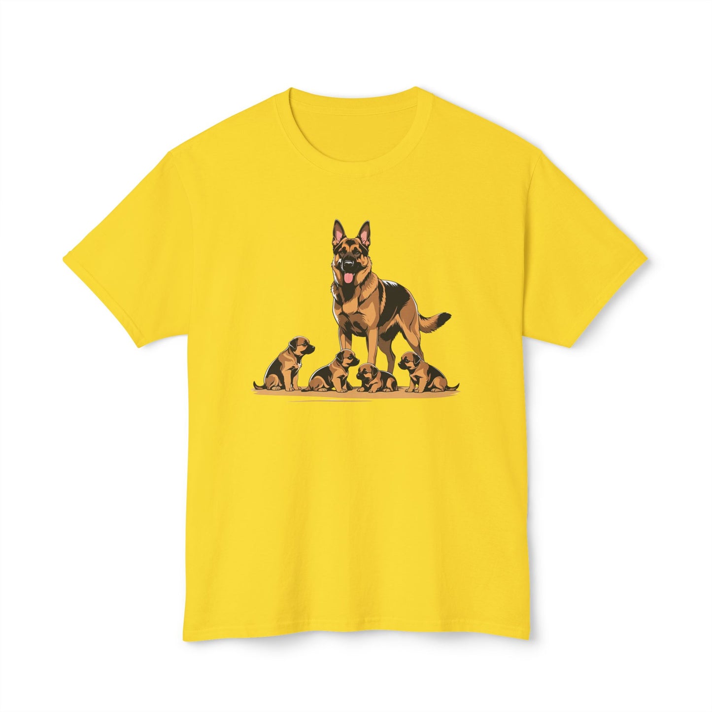 Adorable German Shepherd Family T-Shirt | Dog Lover Gift, Pet Owners Tee, Animal Lovers Apparel, Cute Canine Shirt, Father's Day Gift