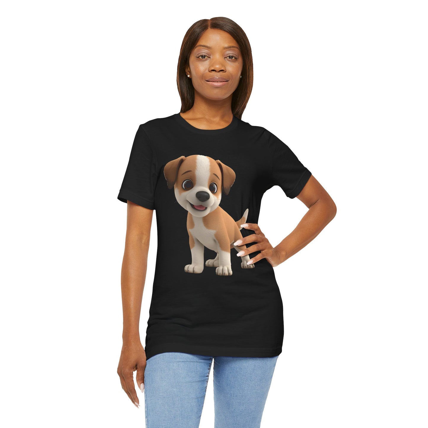 Cute Dog 3D Graphic Tee, Fun Animal Shirt, Dog Lover Gift, Playful Fashion Statement