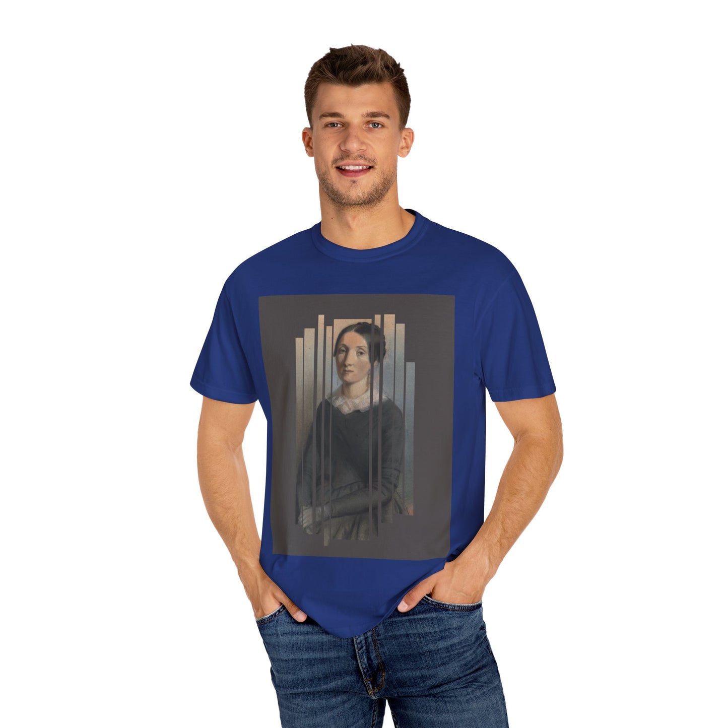 Vintage Aesthetic Art Tee, Unisex Garment-Dyed T-shirt with Artistic Design, Casual Wear, Gift for Art Lovers, Trendy Graphic Shirt