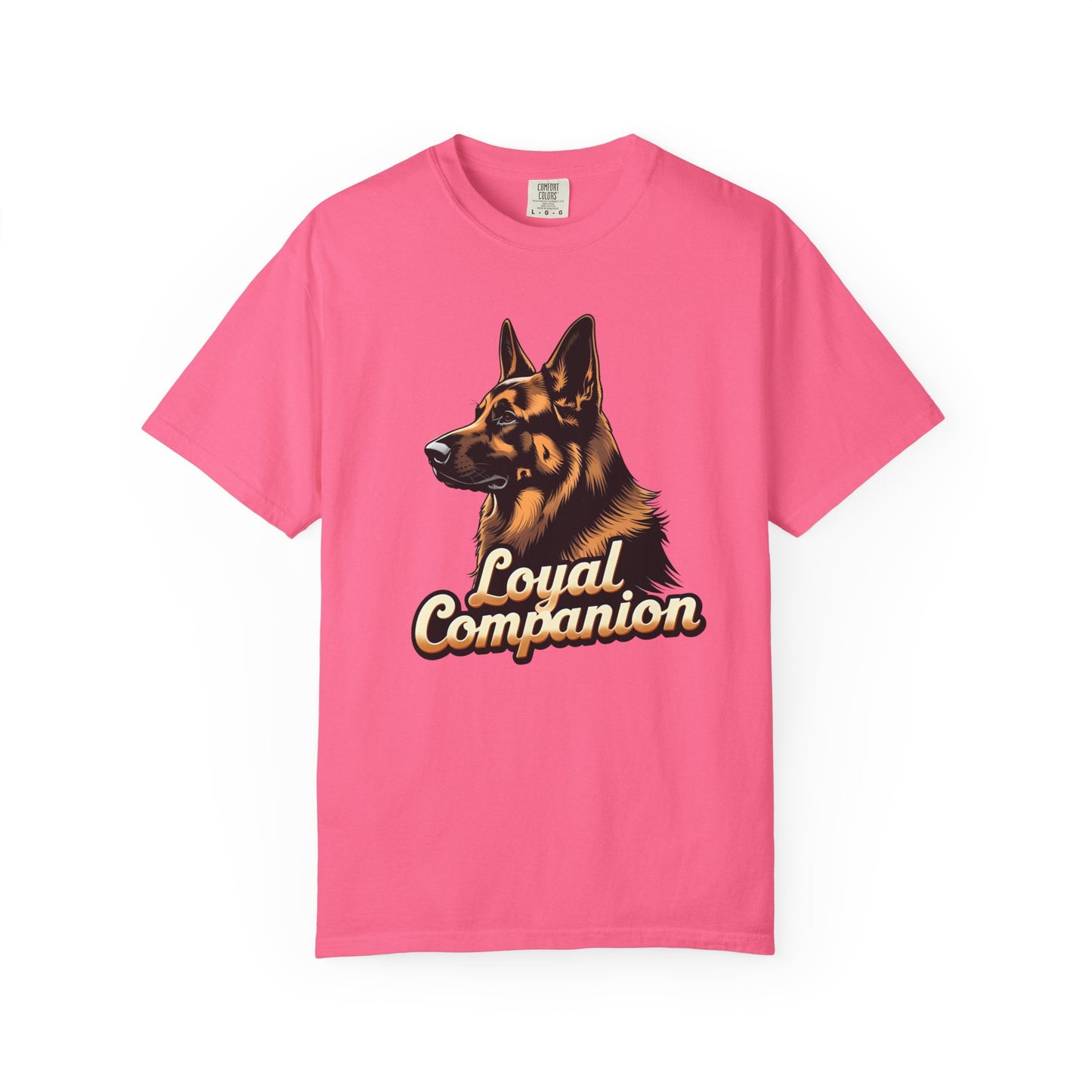 Loyal Companion German Shepherd Lover T-Shirt | Garment-Dyed Unisex Tee for Dog Enthusiasts, Dog Lovers, Gift for Dog Owners, Casual Wear