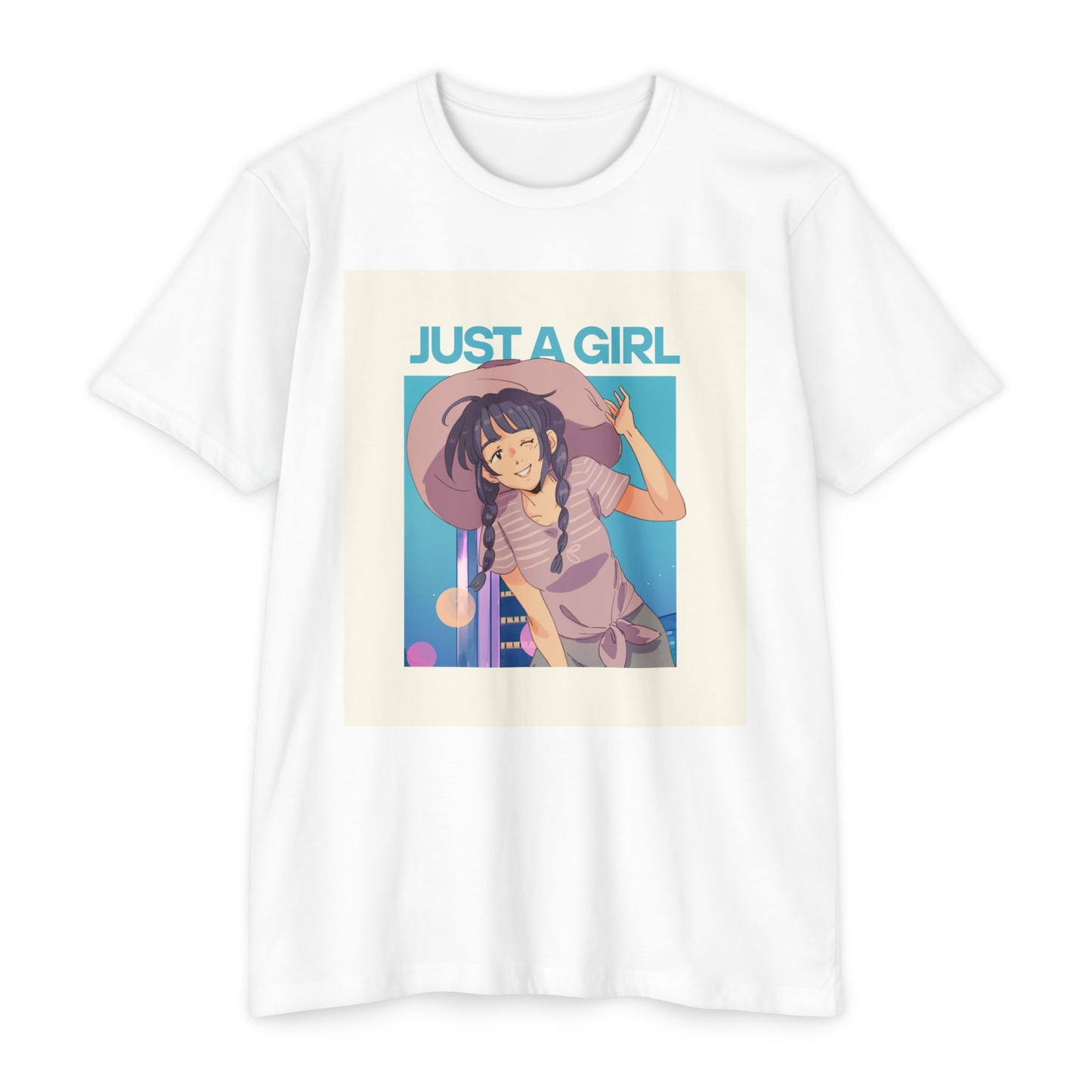 Just A Girl Graphic T-Shirt, Cute Casual Tee for Women, Summer Fashion, Anime Lover Gift, Everyday Wear