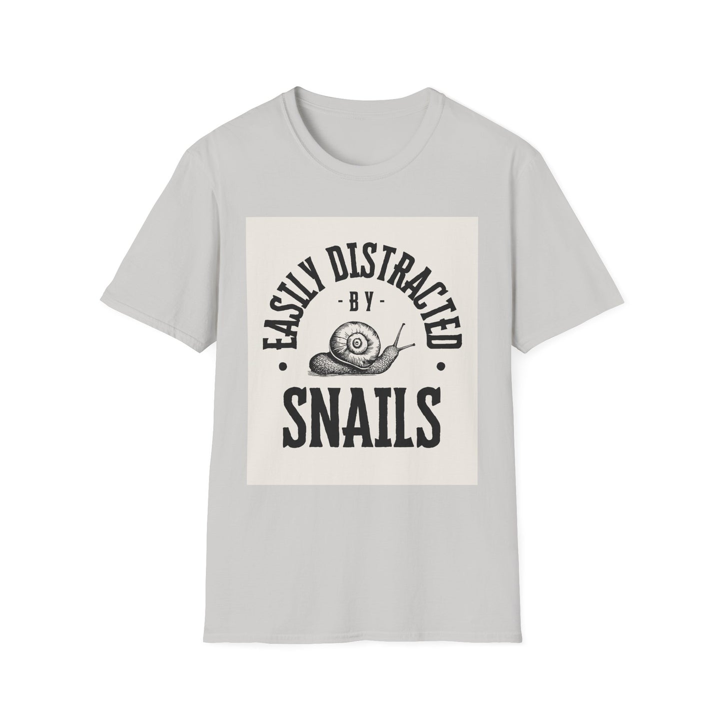 Easily Distracted by Snails Vintage T-Shirt, Funny Snail Tee, Gift for Nature Lovers, Humorous Graphic Shirt, Cute Casual Wear