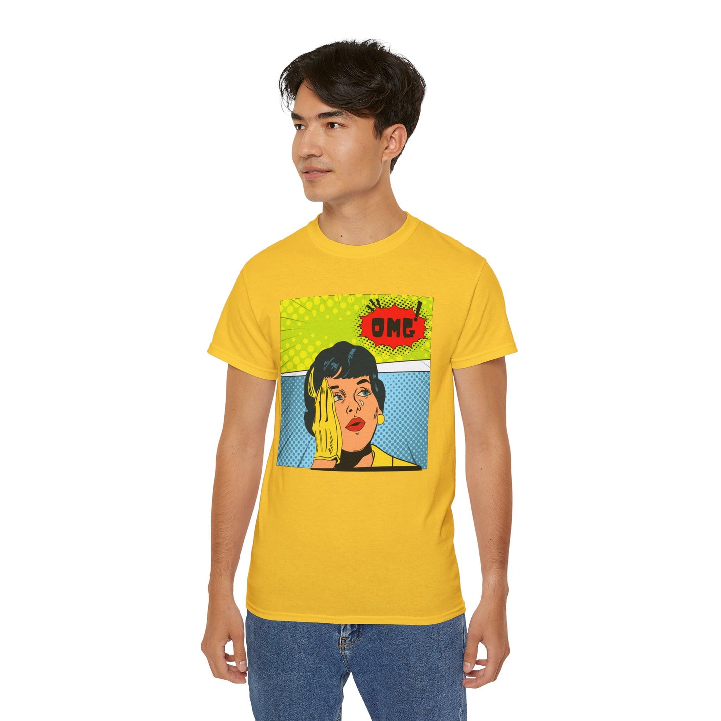 OMG Graphic Unisex Tee | Retro Pop Art T-Shirt, Gift for Trendsetters, Casual Wear, Comic Style, Fun Statement Top
