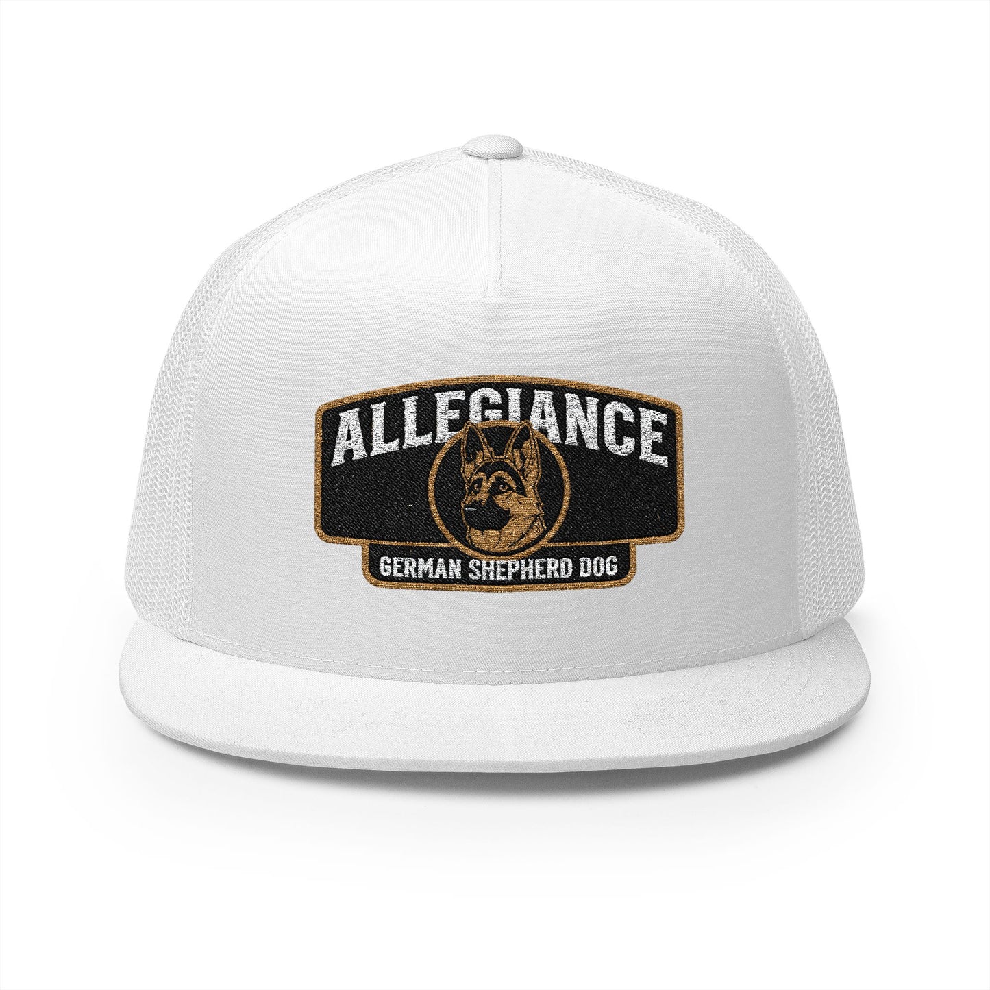 German Shepherd Embroidered 5 Panel Trucker Cap | Allegiance | Perfect Gift for Dog Lovers