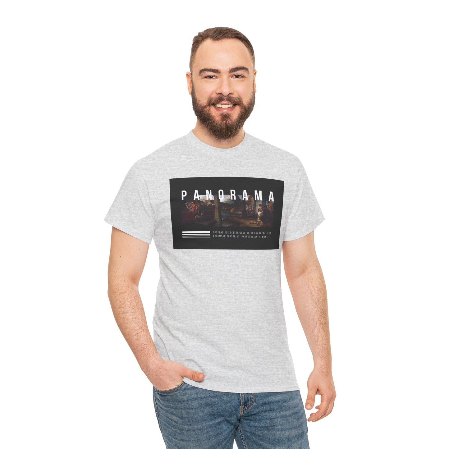 Panorama Unisex Heavy Cotton Tee | Comfortable Everyday Wear, Graphic Tee, Casual Style, Gift for Him/Her, Summer Vibes