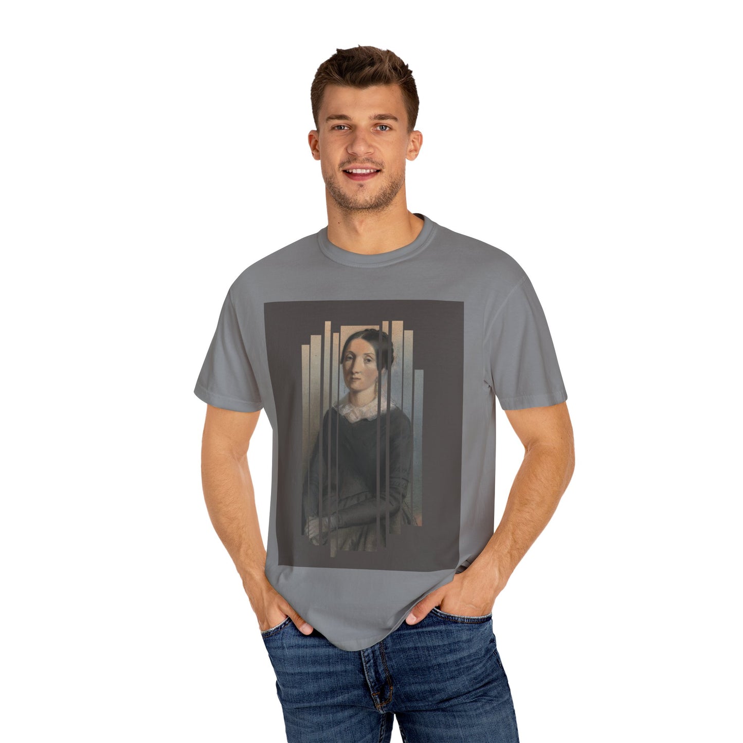 Vintage Aesthetic Art Tee, Unisex Garment-Dyed T-shirt with Artistic Design, Casual Wear, Gift for Art Lovers, Trendy Graphic Shirt