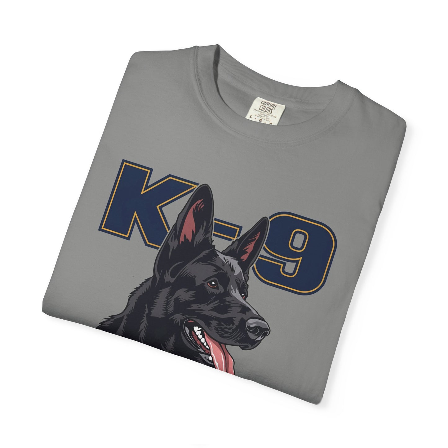 Black German Shepherd K-9 Handler T-Shirt, Garment-Dyed Unisex Tee for Dog Lovers