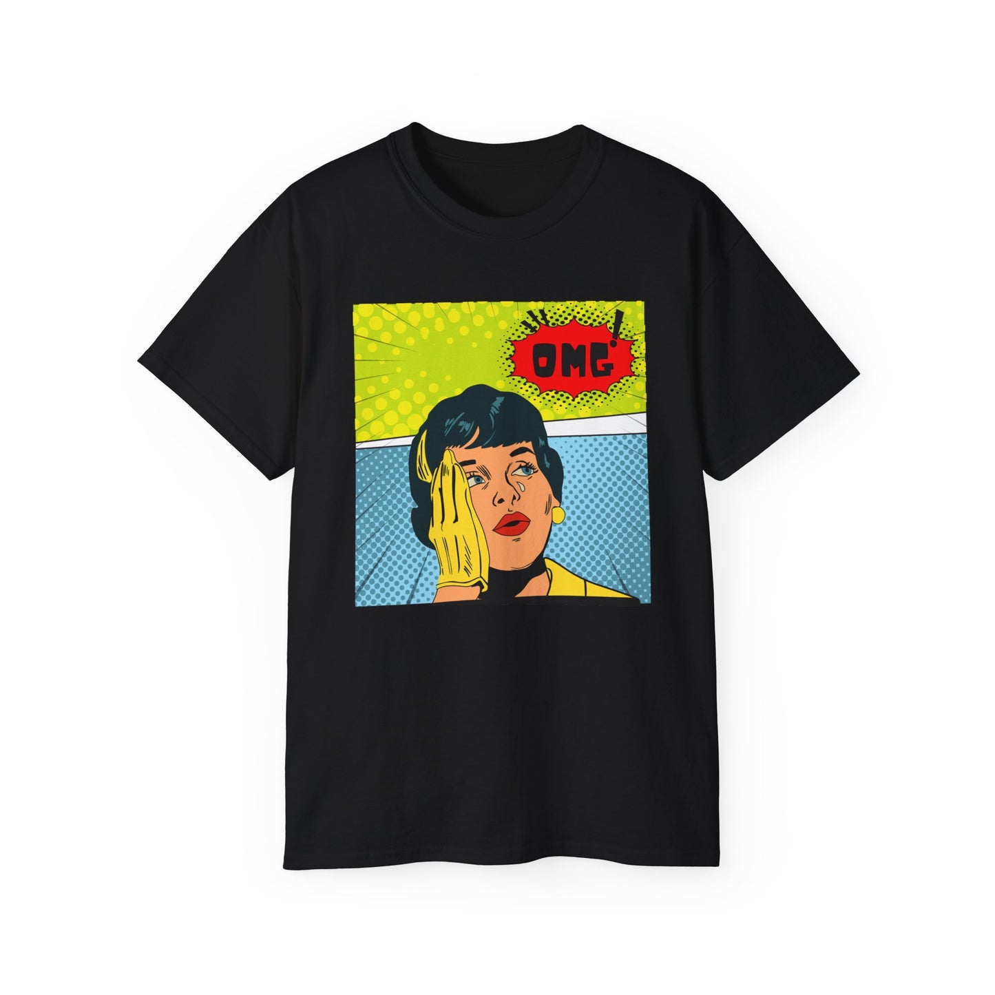 OMG Graphic Unisex Tee | Retro Pop Art T-Shirt, Gift for Trendsetters, Casual Wear, Comic Style, Fun Statement Top