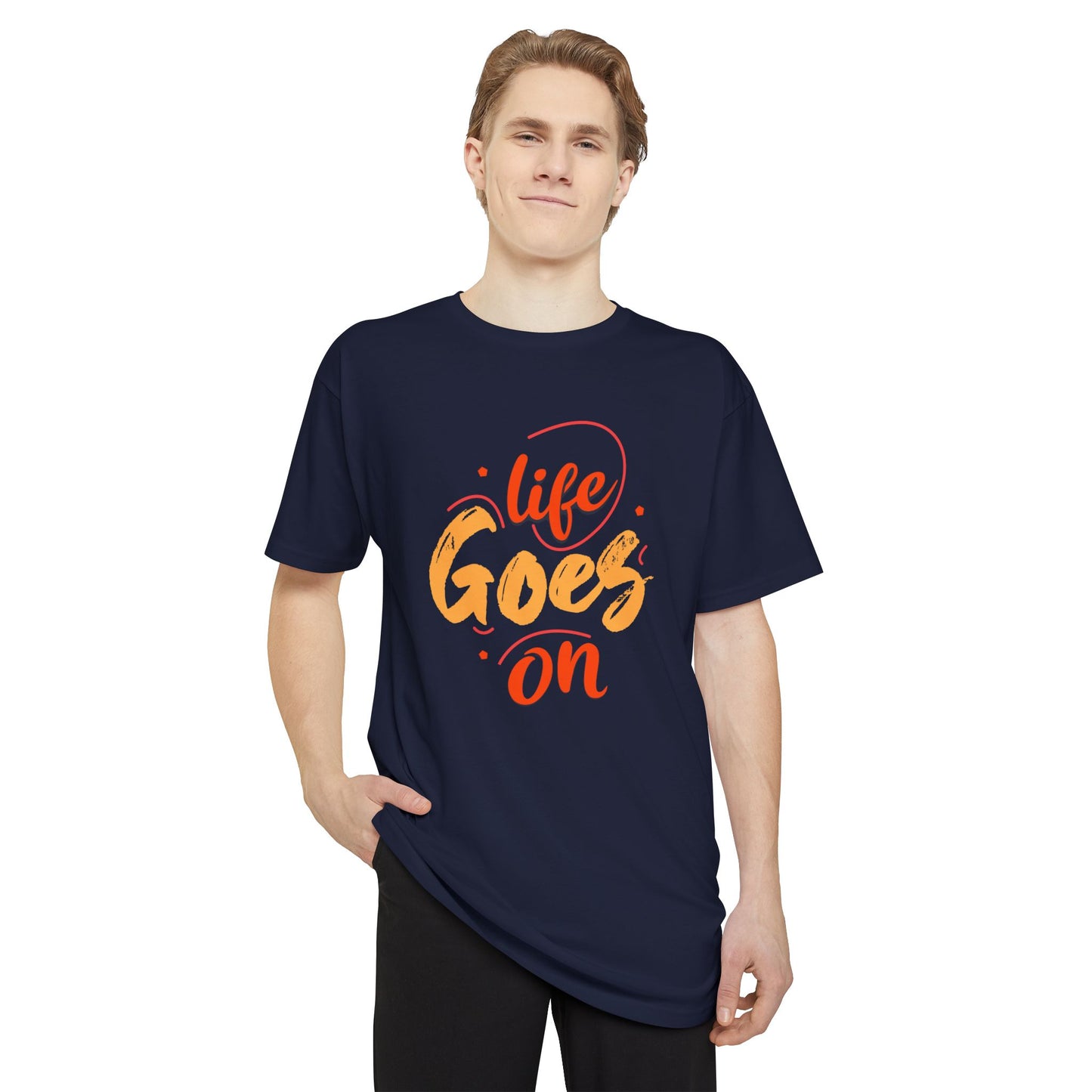 Inspirational Unisex Urban Tee - 'Life Goes On', Casual Streetwear, Gift for Friends, Motivational Outfit, Comfortable Daily Wear