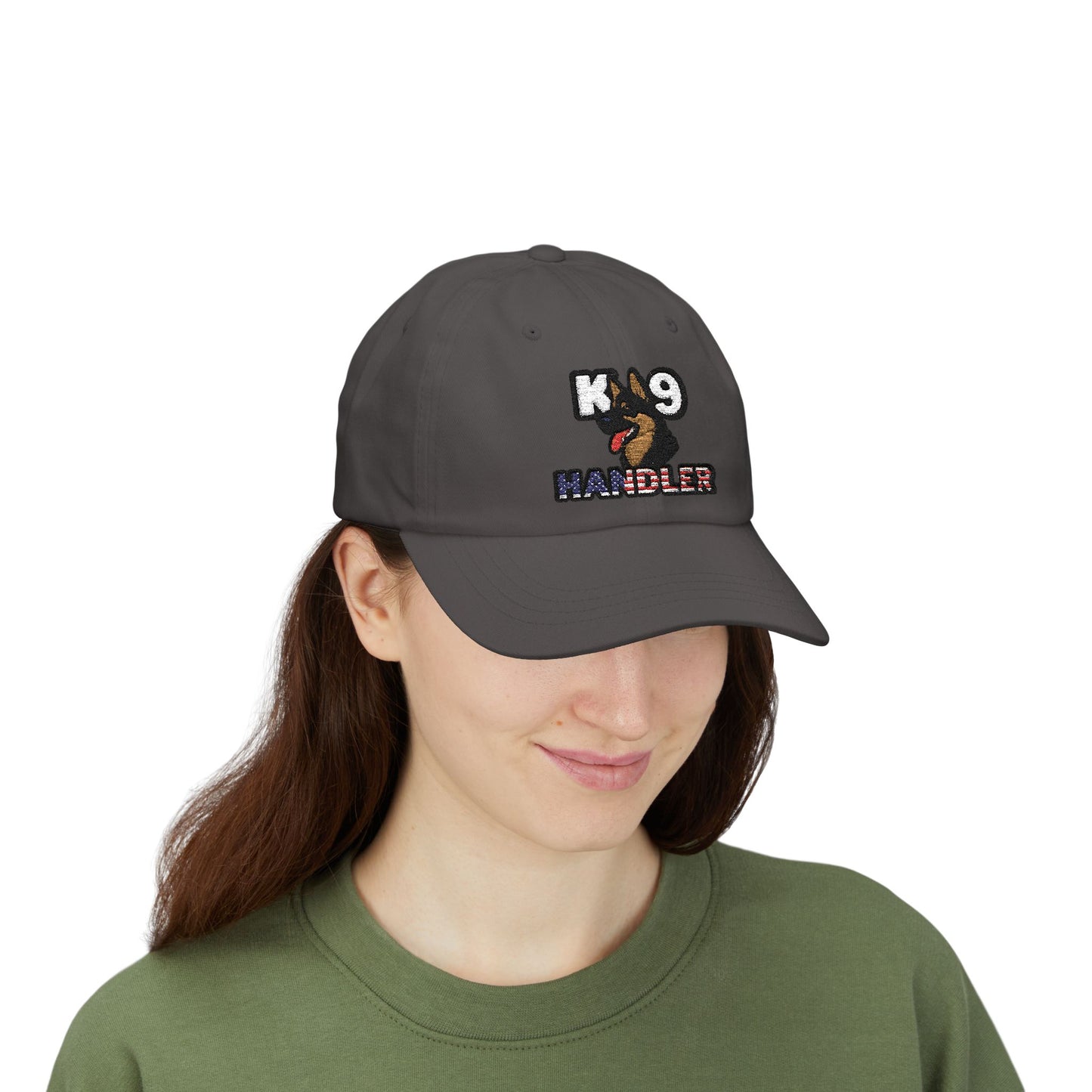 Embroidered K9 Handler Classic Dad Cap Featuring a German Shepherd