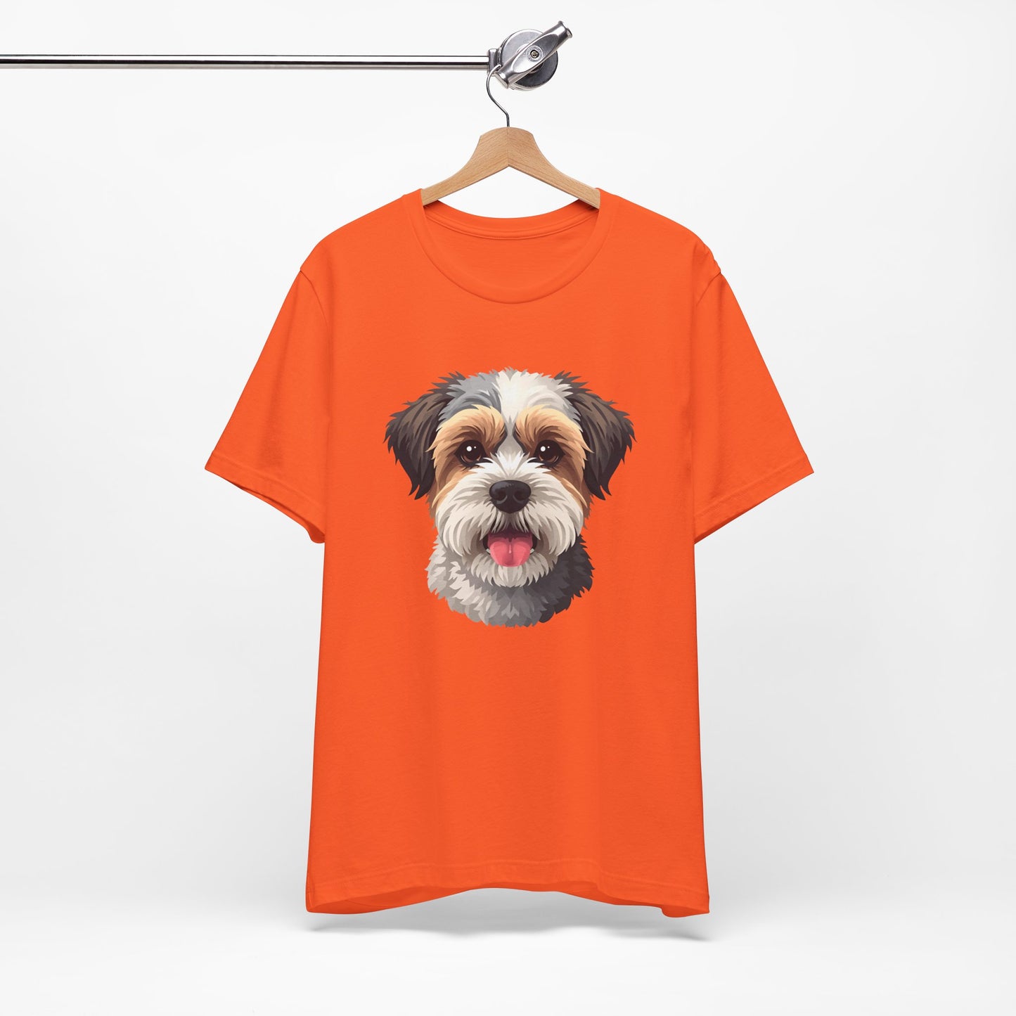 Unisex Dog Lover T-Shirt Featuring a 3D Design of Cute Fluffy Bichon Frise Mix | Gift for Dog Owners