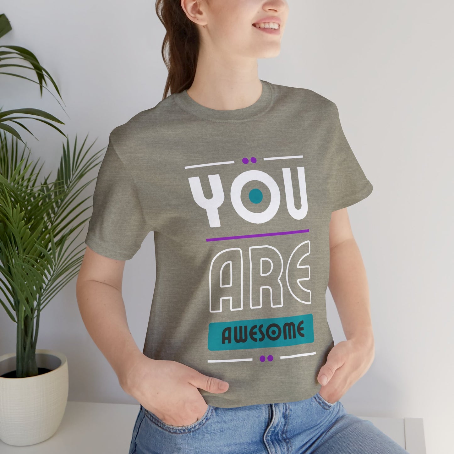 You Are Awesome Tee, Unisex Inspirational T-Shirt, Motivational Gift, Casual Wear, Birthday Gift, Summer Outfit