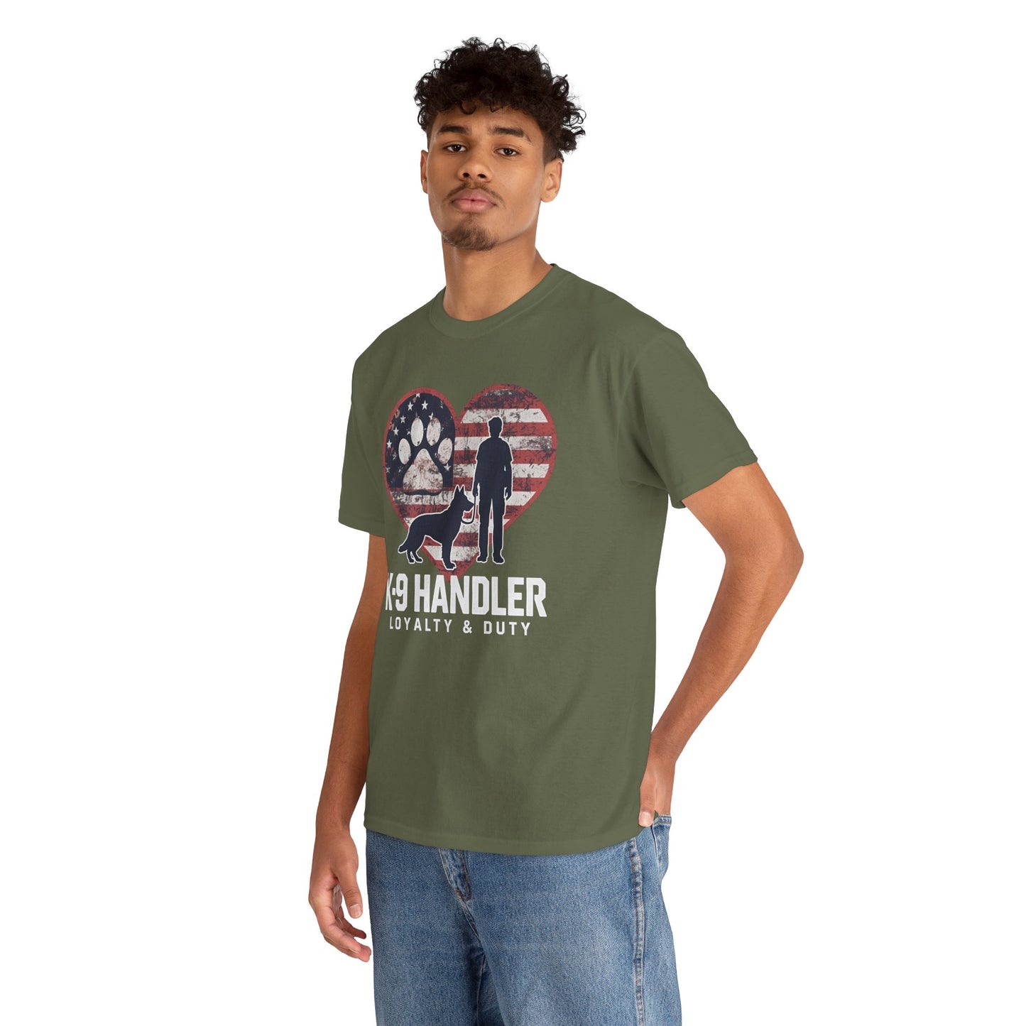 K-9 Handler Heart Tee | Loyalty & Duty T-Shirt | Dog Lover Gift, Police Support Shirt