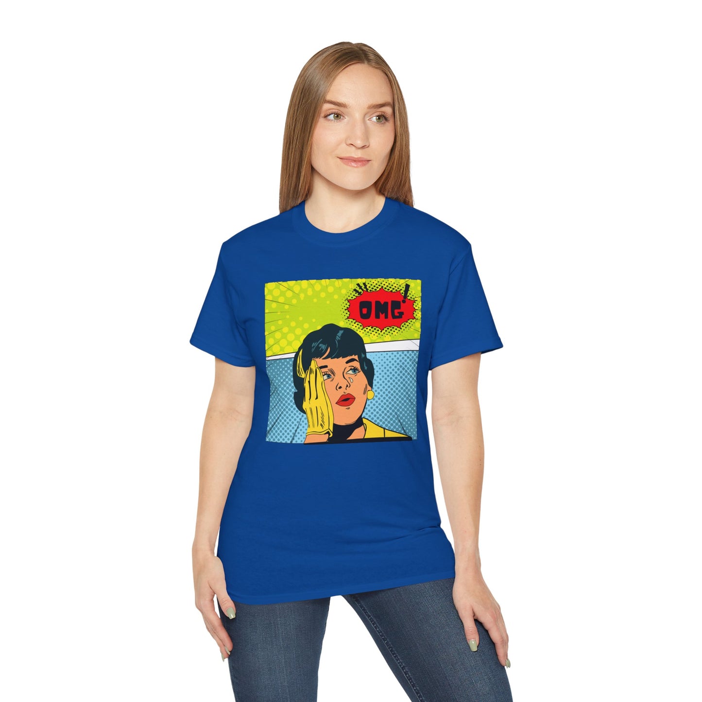 OMG Graphic Unisex Tee | Retro Pop Art T-Shirt, Gift for Trendsetters, Casual Wear, Comic Style, Fun Statement Top