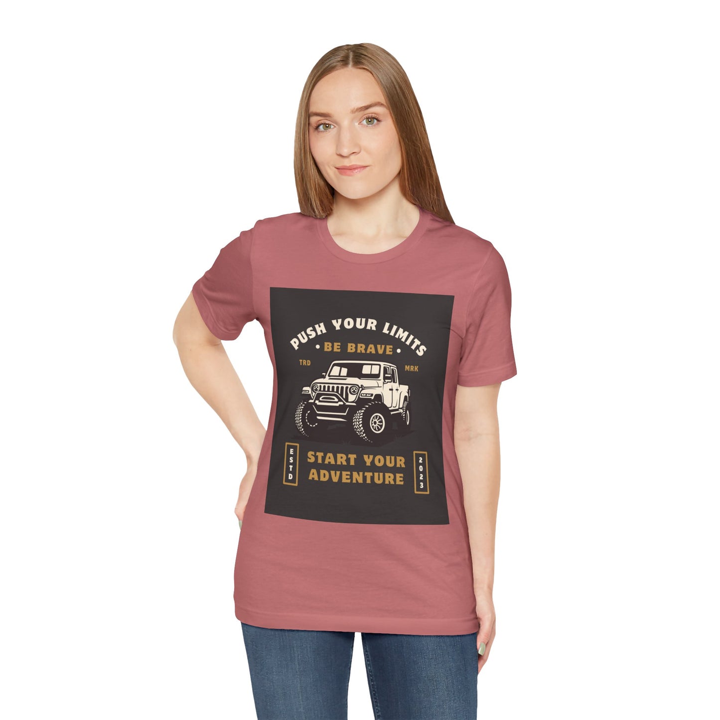 Push Your Limits Adventure-Inspiring Unisex Jersey Tee, Outdoor Shirt, Motivational T-Shirt, Gift for Adventurers, Hiking Apparel, Travel Tee